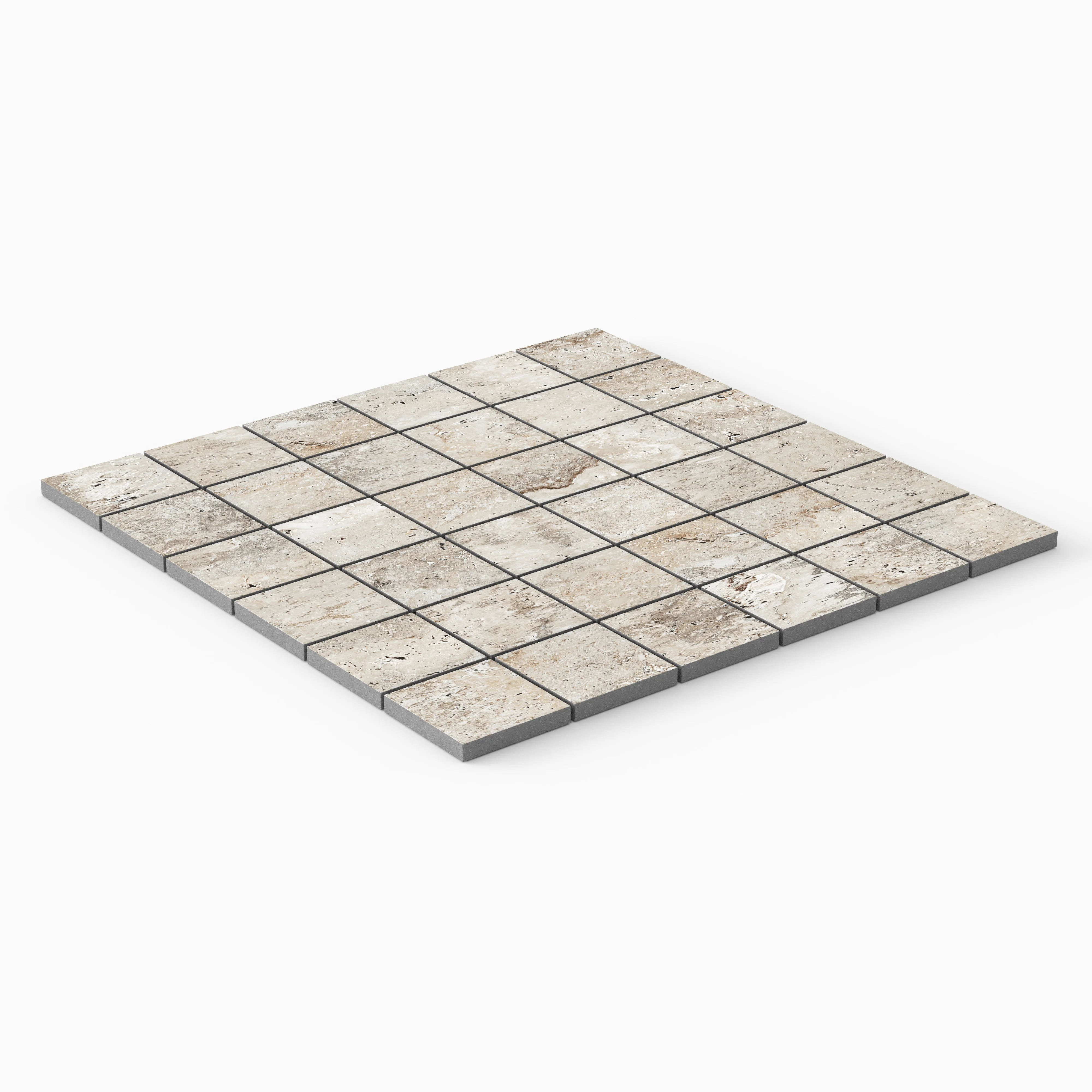 Marlow 2 x 2 Matte Porcelain Mosaic Tile in Silver - Image 3
