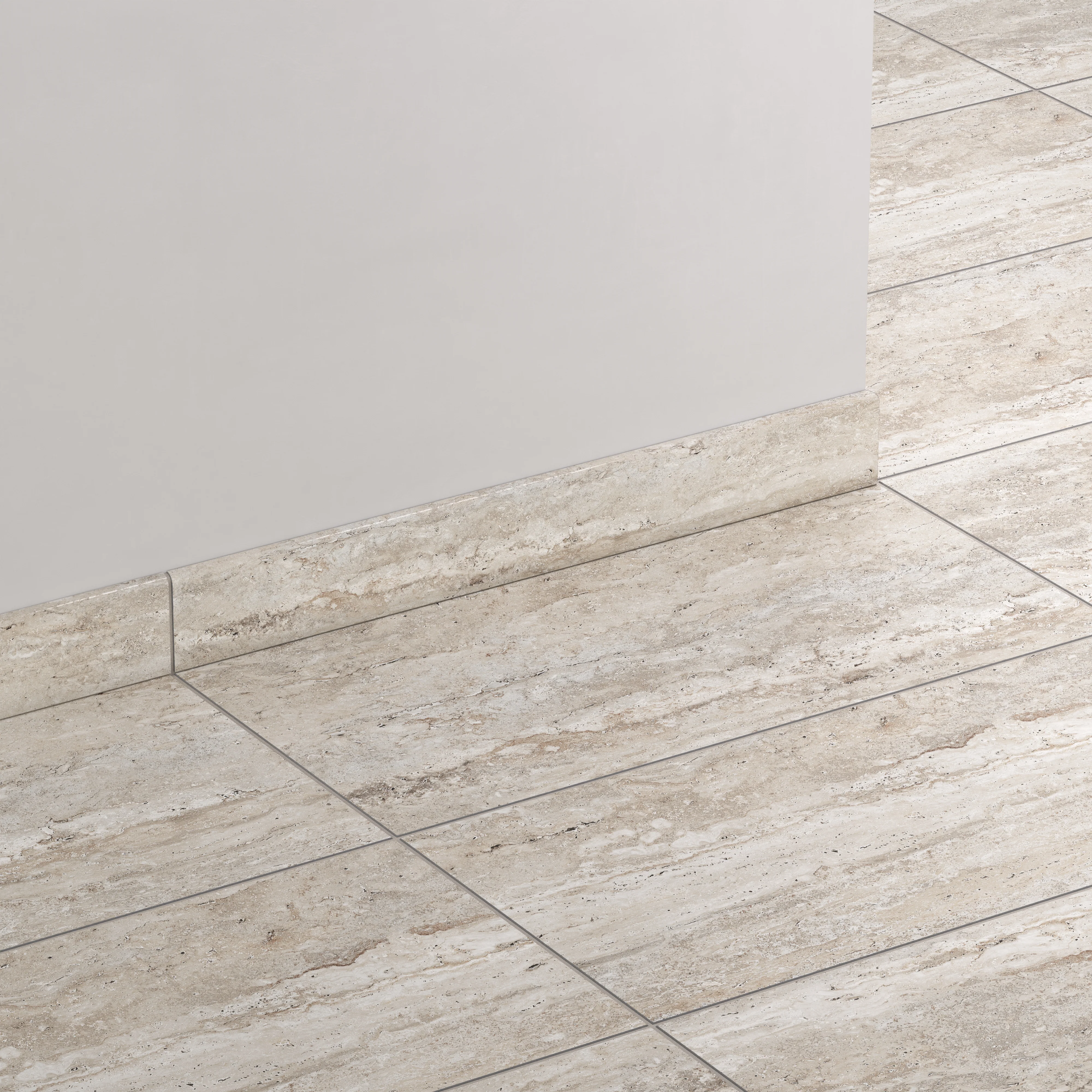 Marlow 3 x 24 Polished Porcelain Bullnose Tile in Silver - Image 3