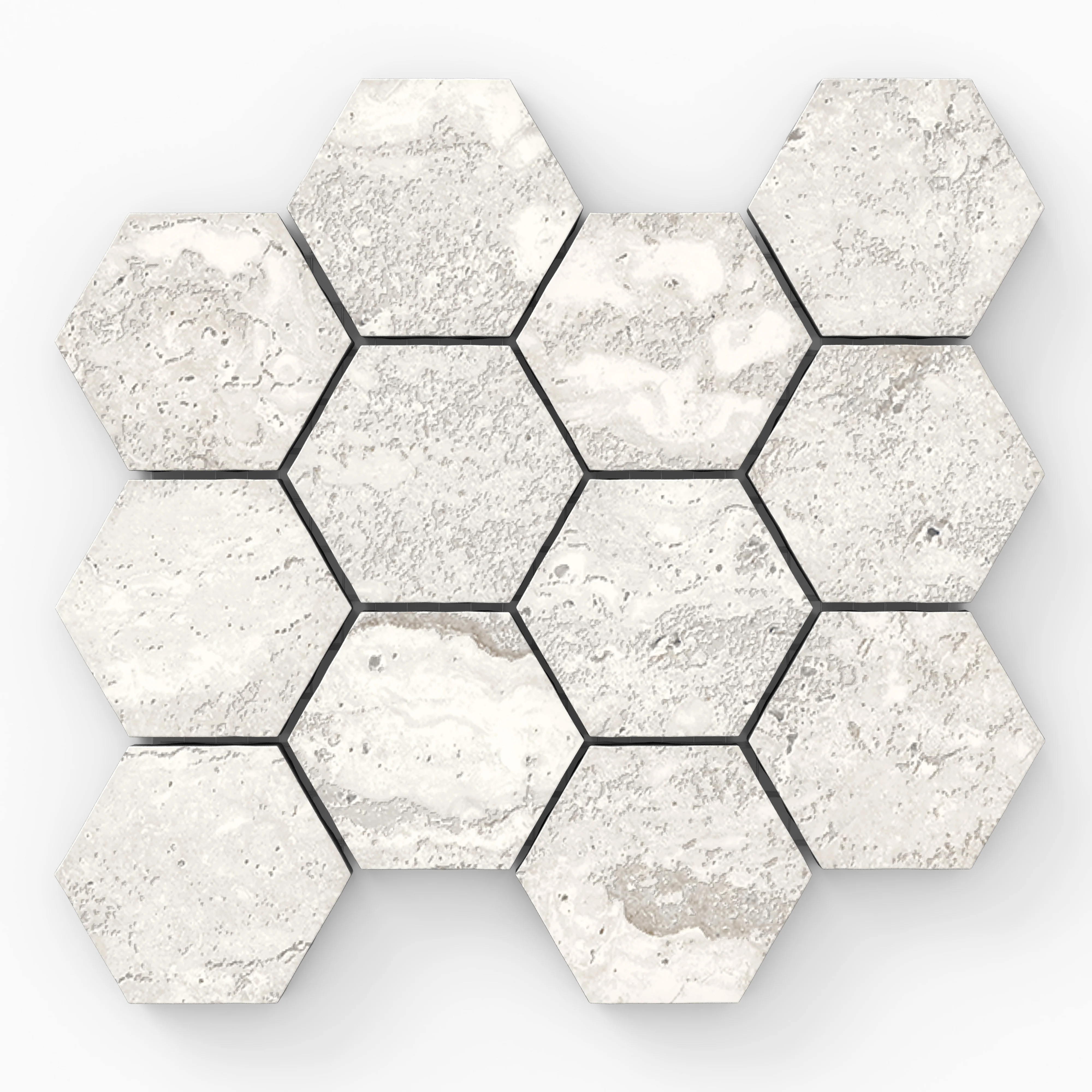 Marlow 3 x 3 Matte Porcelain Hexagon Mosaic in Roman