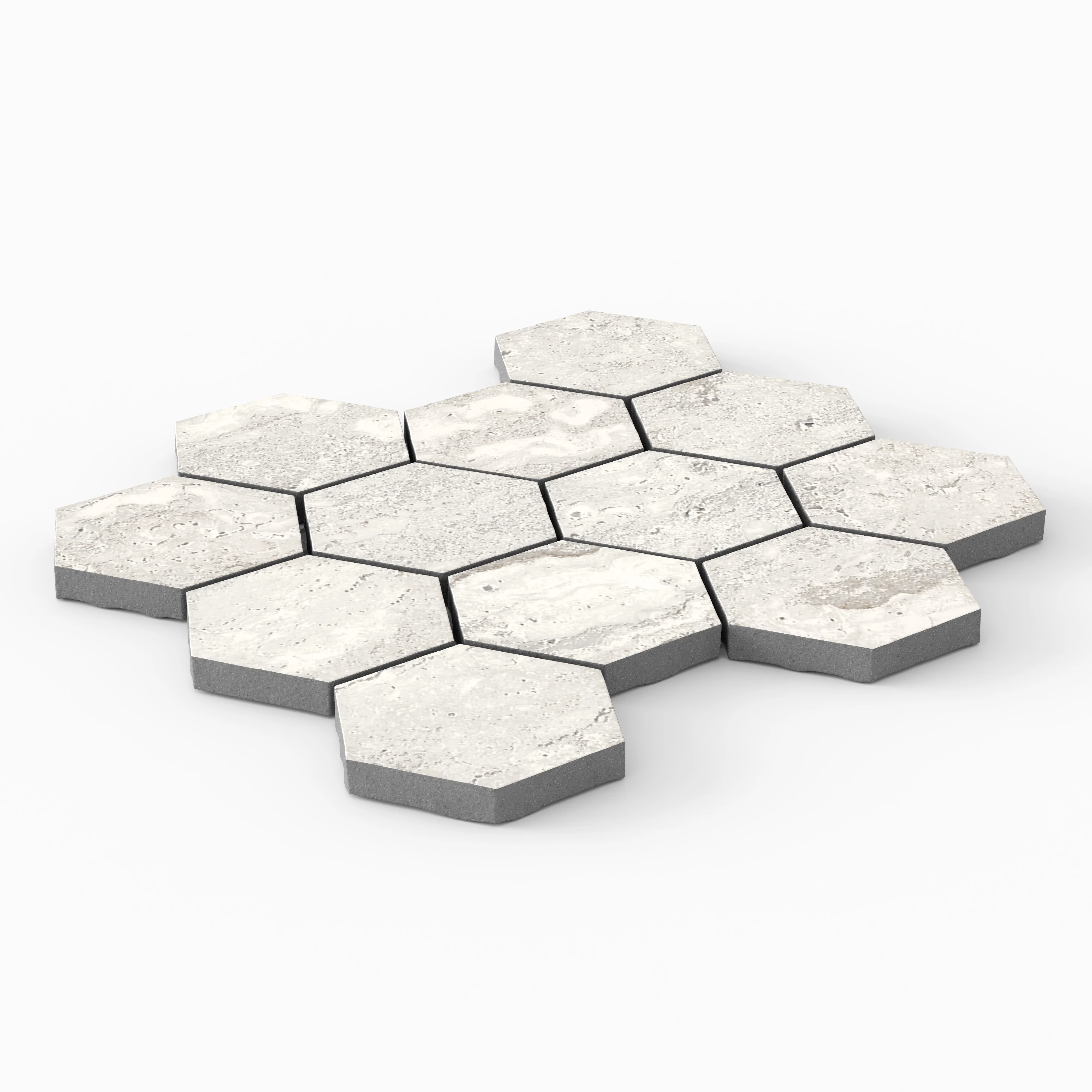 Marlow 3 x 3 Matte Porcelain Hexagon Mosaic in Roman - Image 3