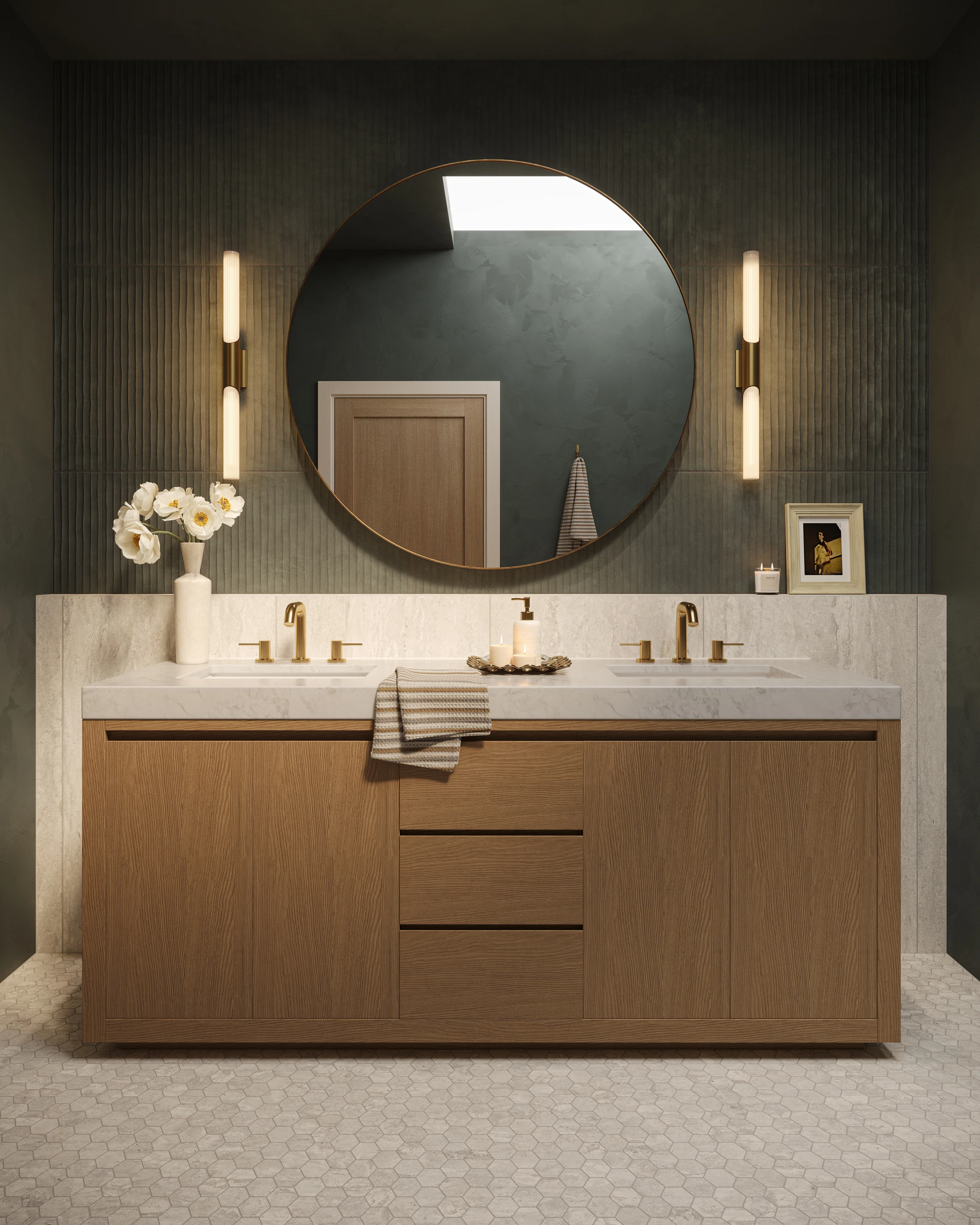Marlow 3 x 3 Matte Porcelain Hexagon Mosaic in Roman - Image 6