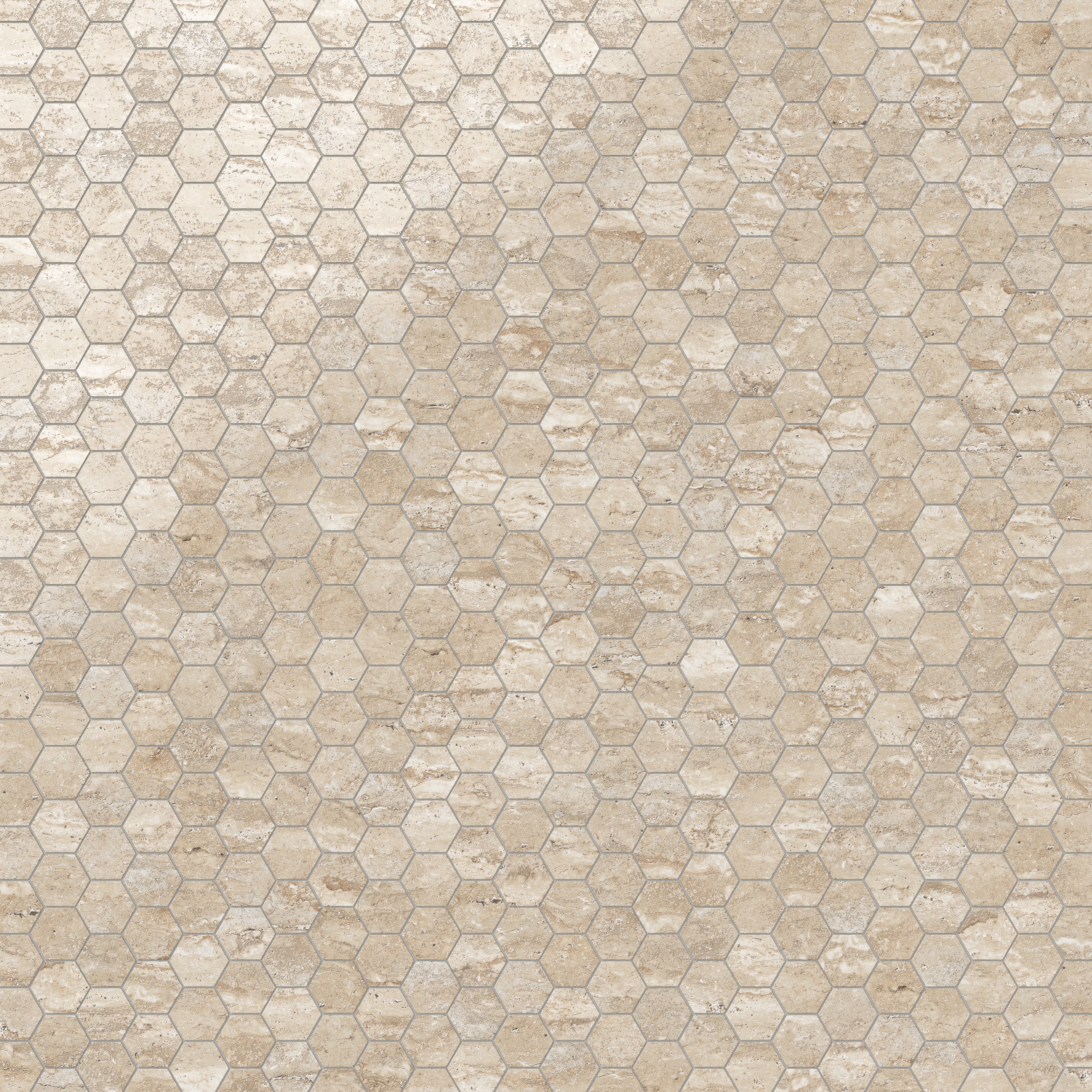 Marlow 3 x 3 Polished Porcelain Hexagon Mosaic in Navona - Image 4