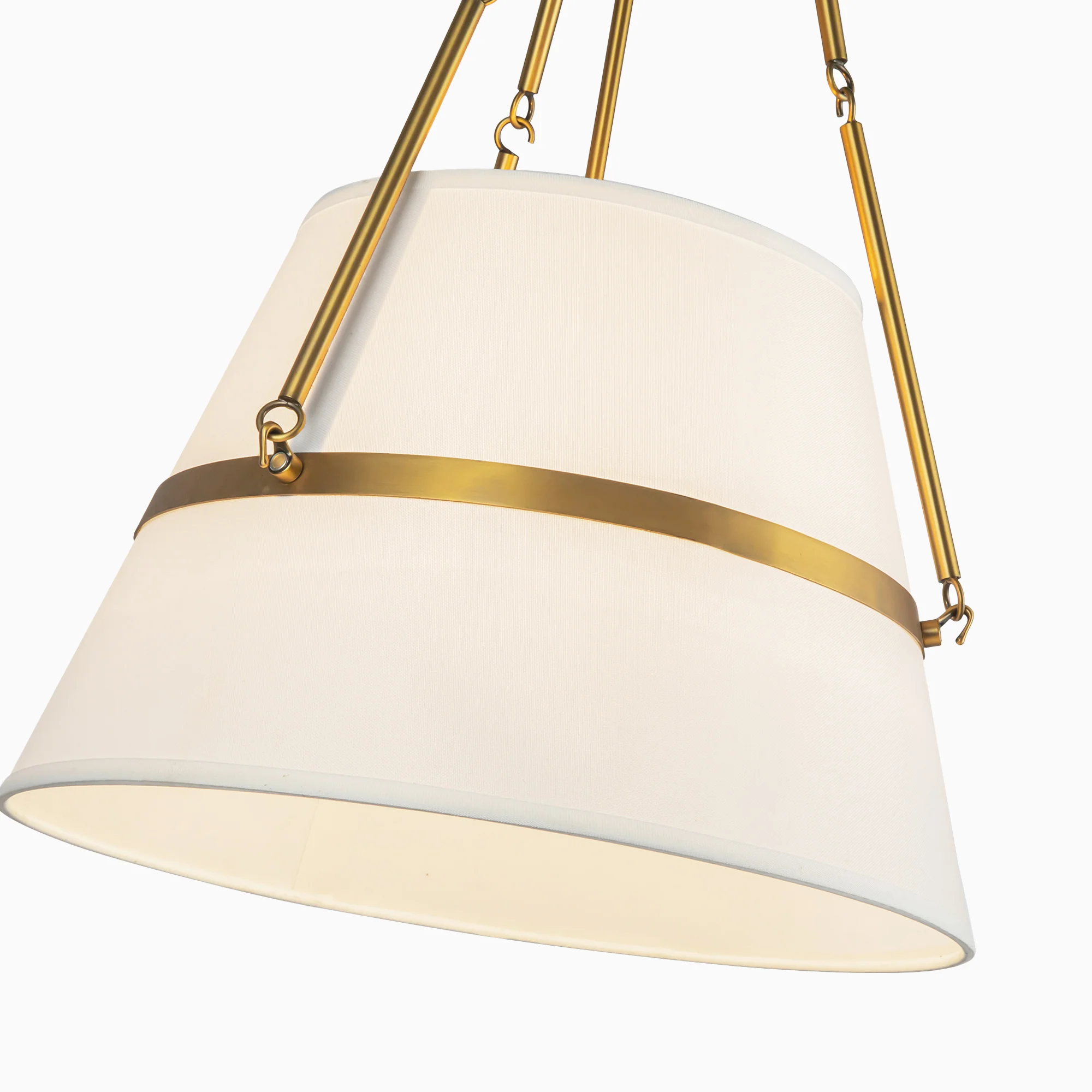 Matthew 18" 1 Light Pendant in Aged Gold/White Linen - Image 4