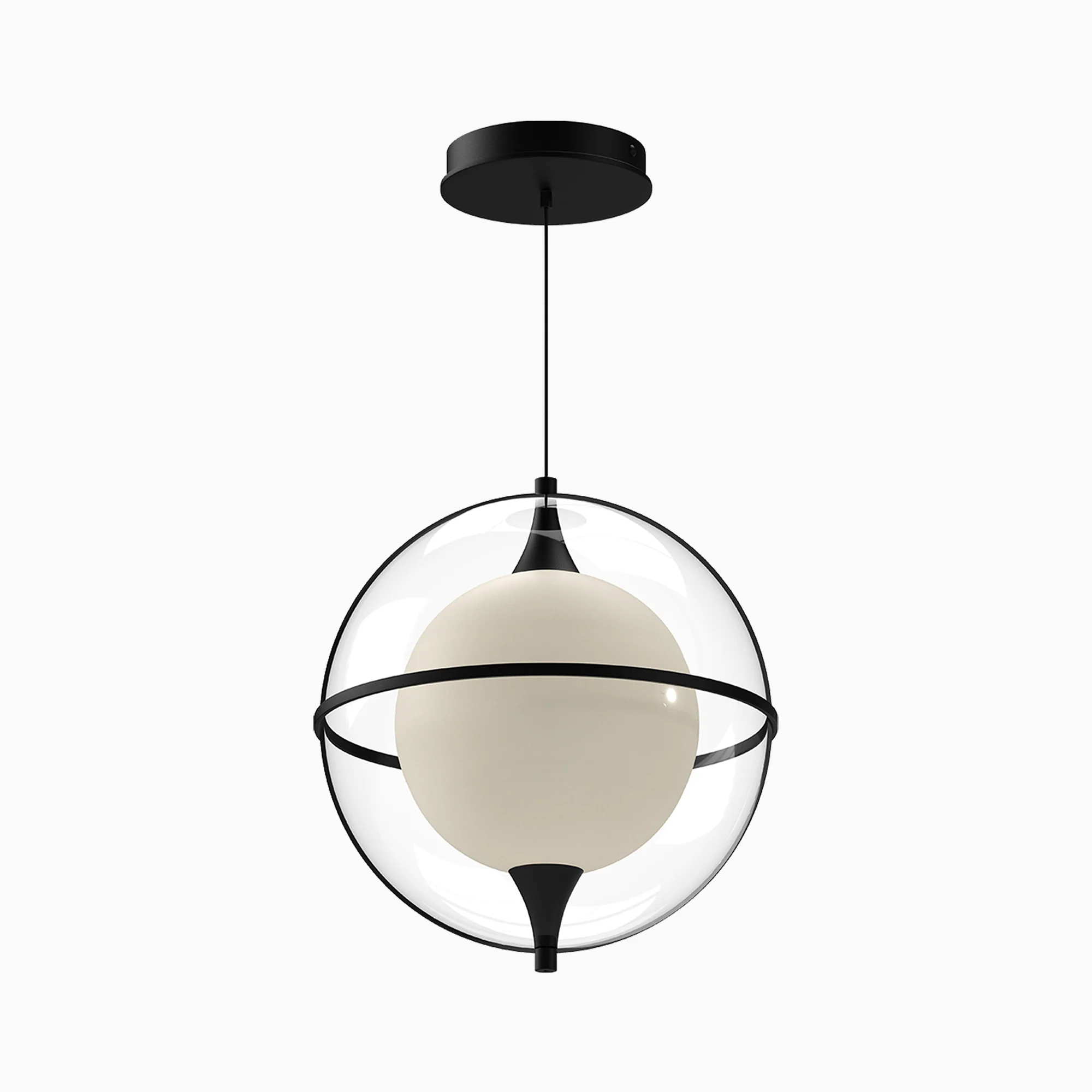 Mavis 12" LED Pendant in Black - Image 2