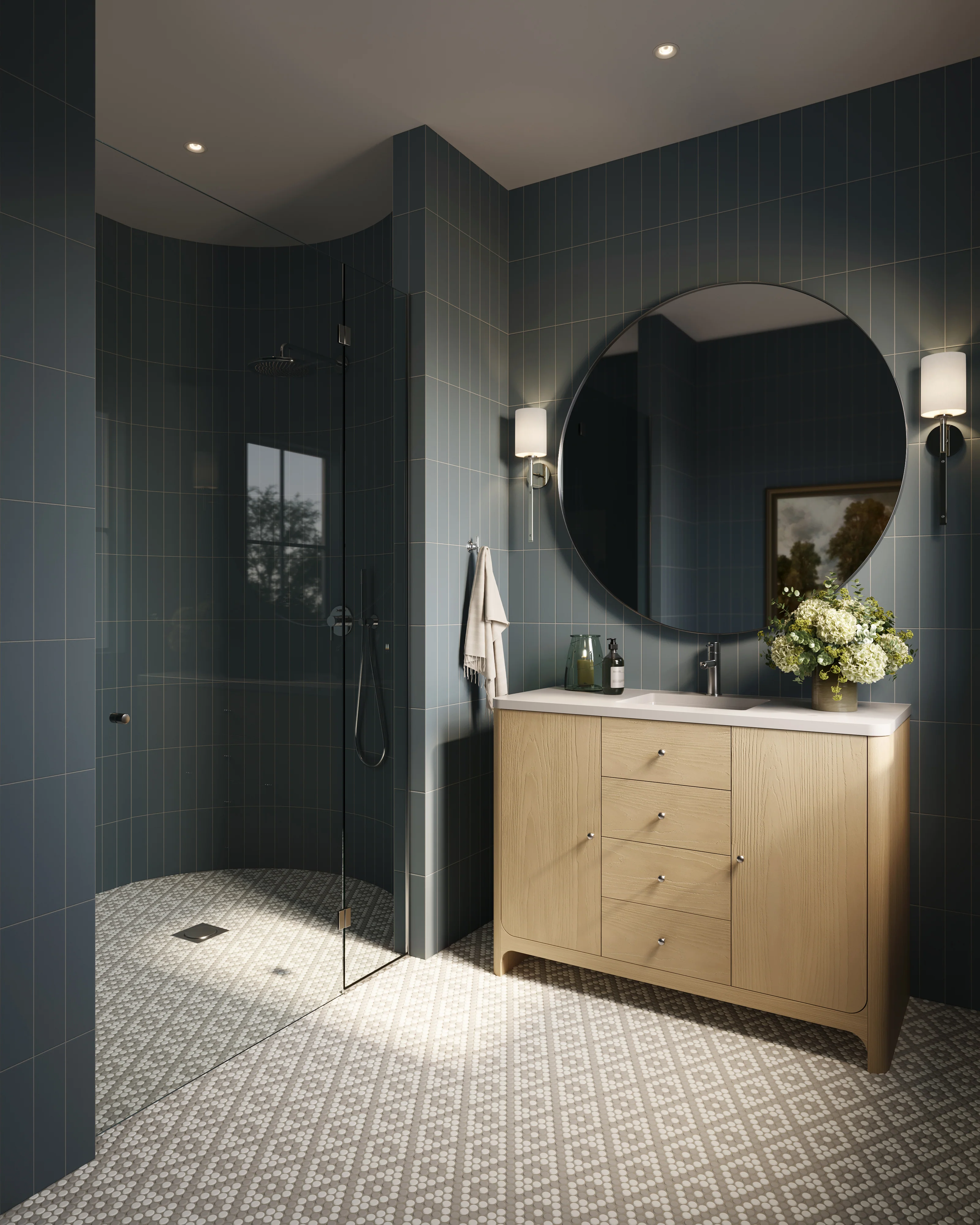 Merrick 3 x 11 Matte Porcelain Tile in Ska Blue - Image 2