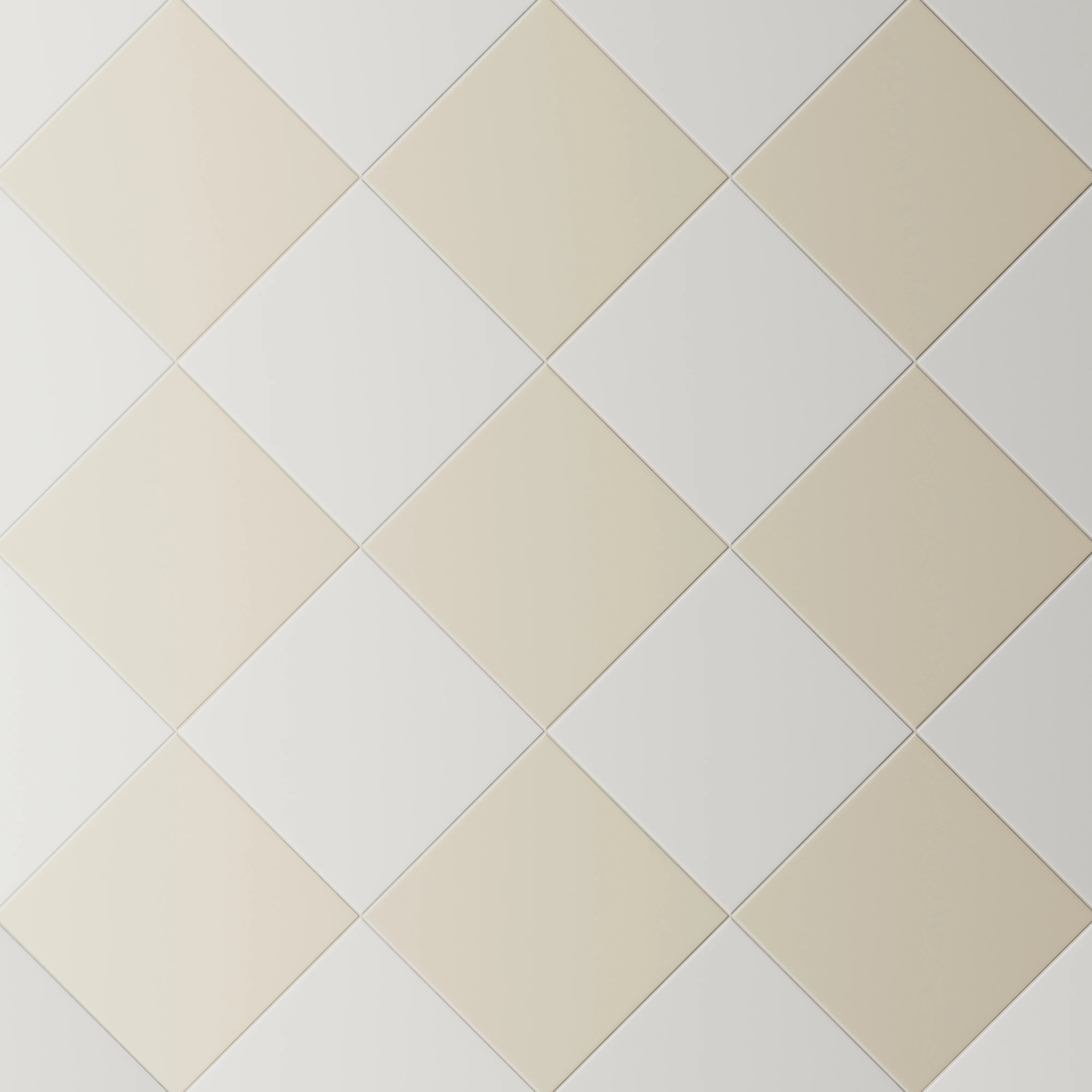 Merrick 8 x 8 Checkerboard Matte Porcelain Tile in Ambient White and Classical Beige - Image 4