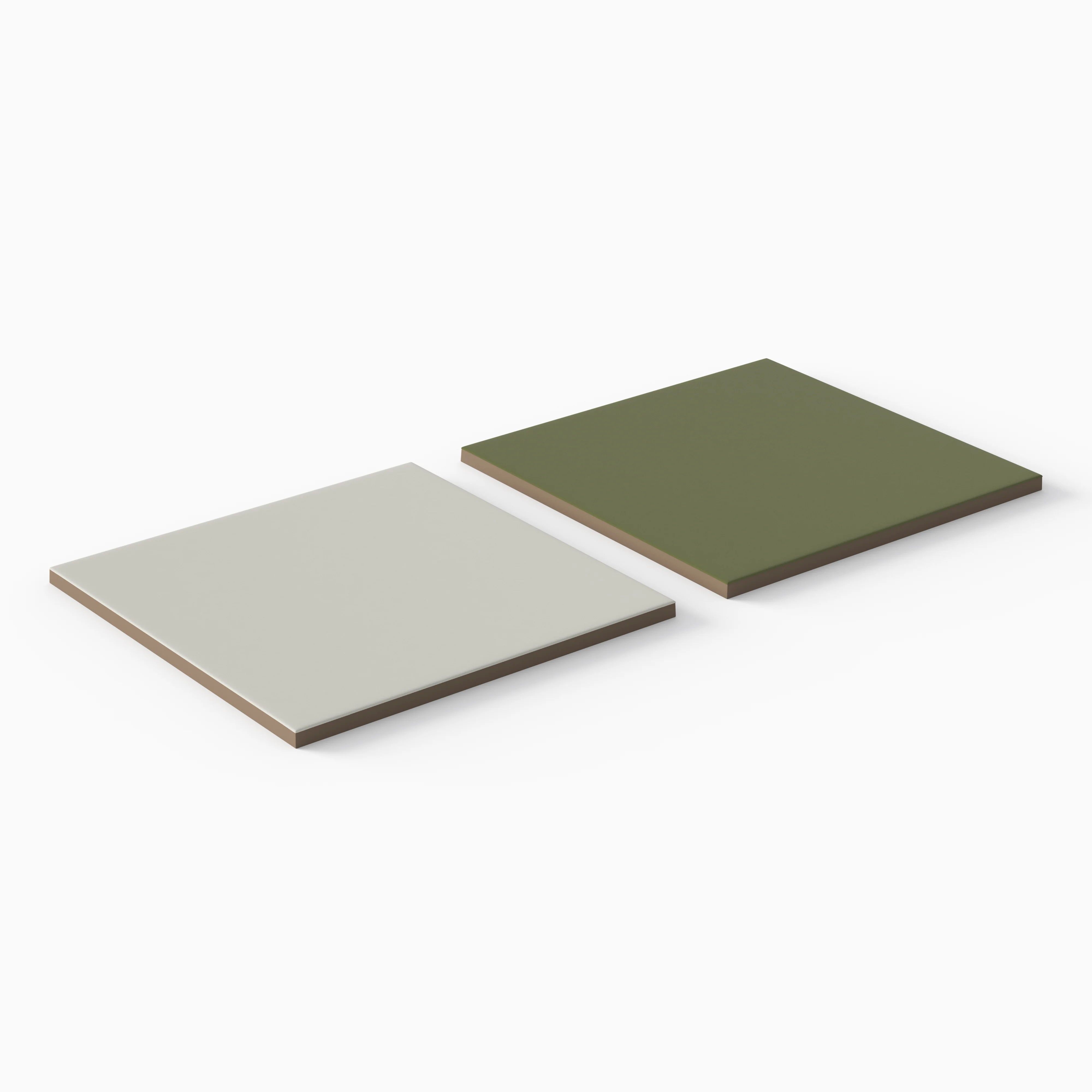 Merrick 8 x 8 Checkerboard Matte Porcelain Tile in Ambient White and Folk Green - Image 3