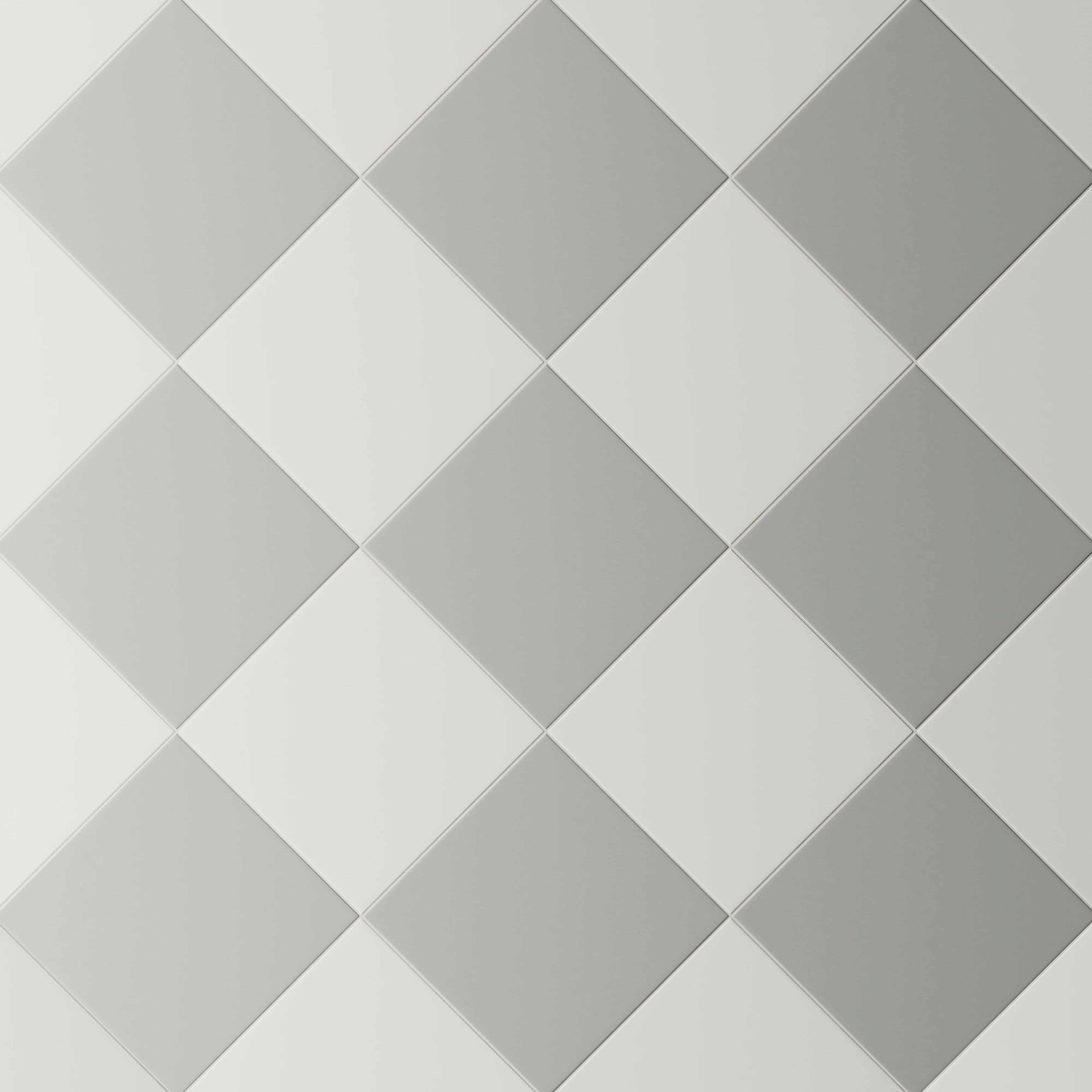 Merrick 8 x 8 Checkerboard Matte Porcelain Tile in Ambient White and Gothic Grey - Image 4