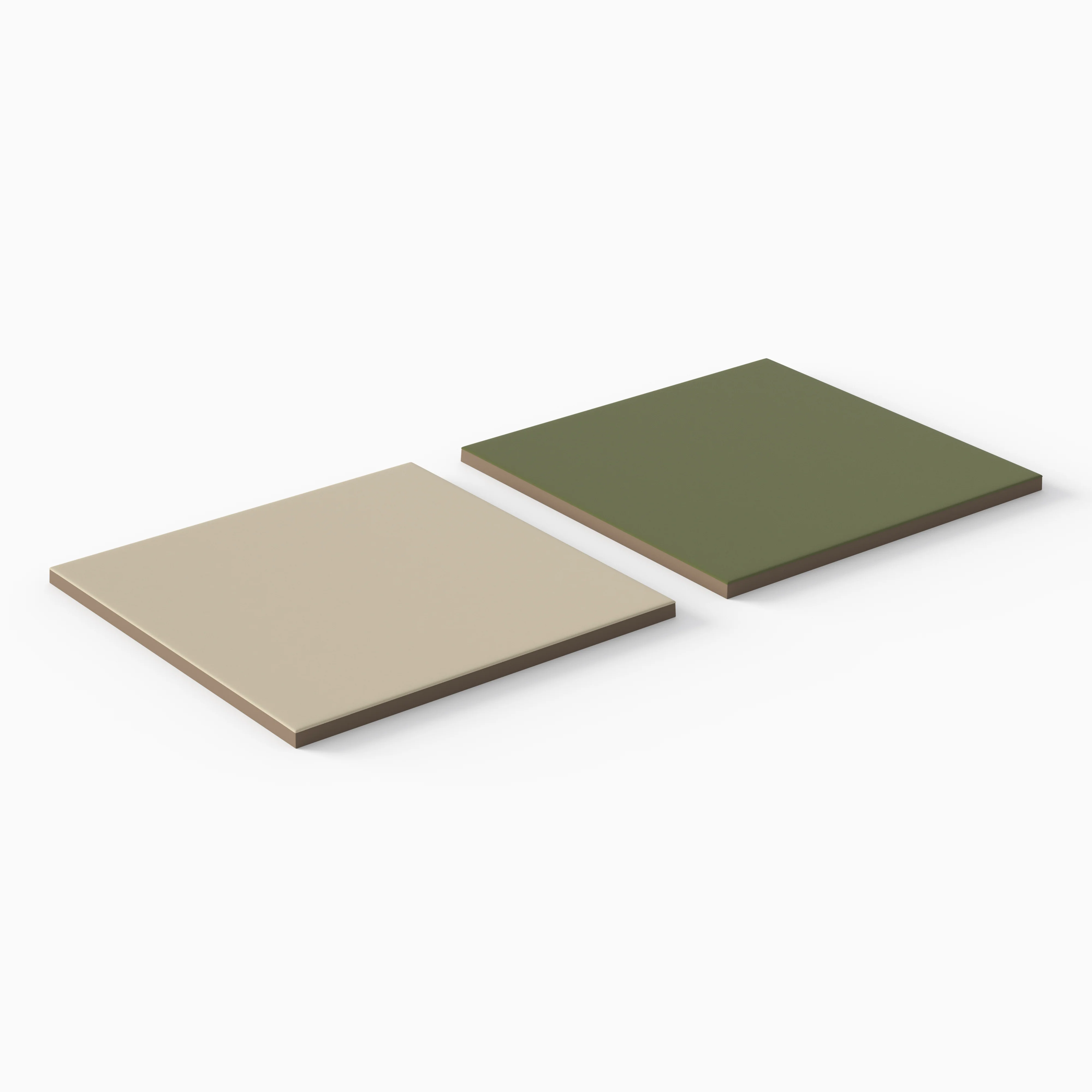 Merrick 8 x 8 Checkerboard Matte Porcelain Tile in Classical Beige and Folk Green - Image 3