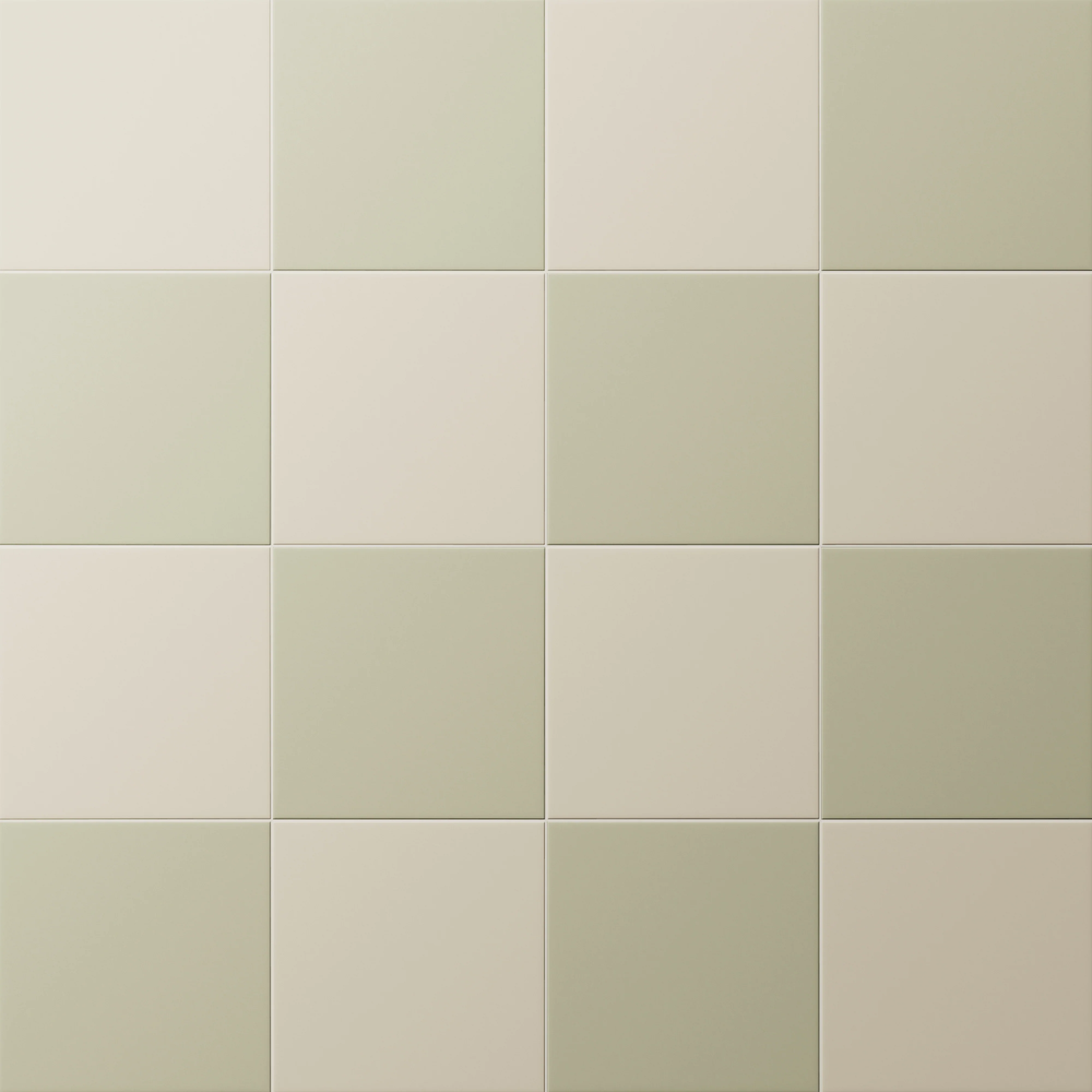 Merrick 8 x 8 Checkerboard Matte Porcelain Tile in Classical Beige and Lounge Light Green