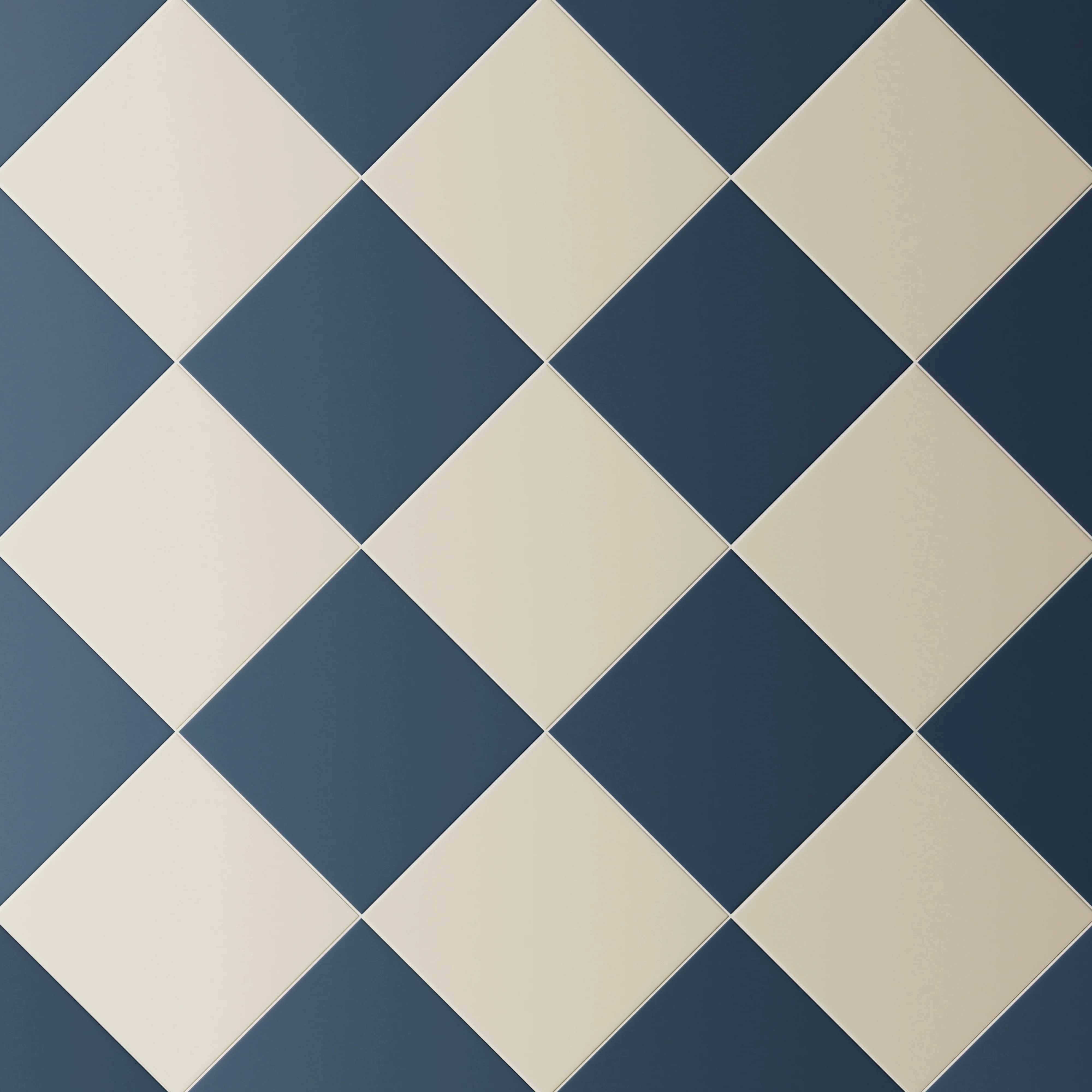 Merrick 8 x 8 Checkerboard Matte Porcelain Tile in Rhythm and Blues and Classical Beige - Image 4