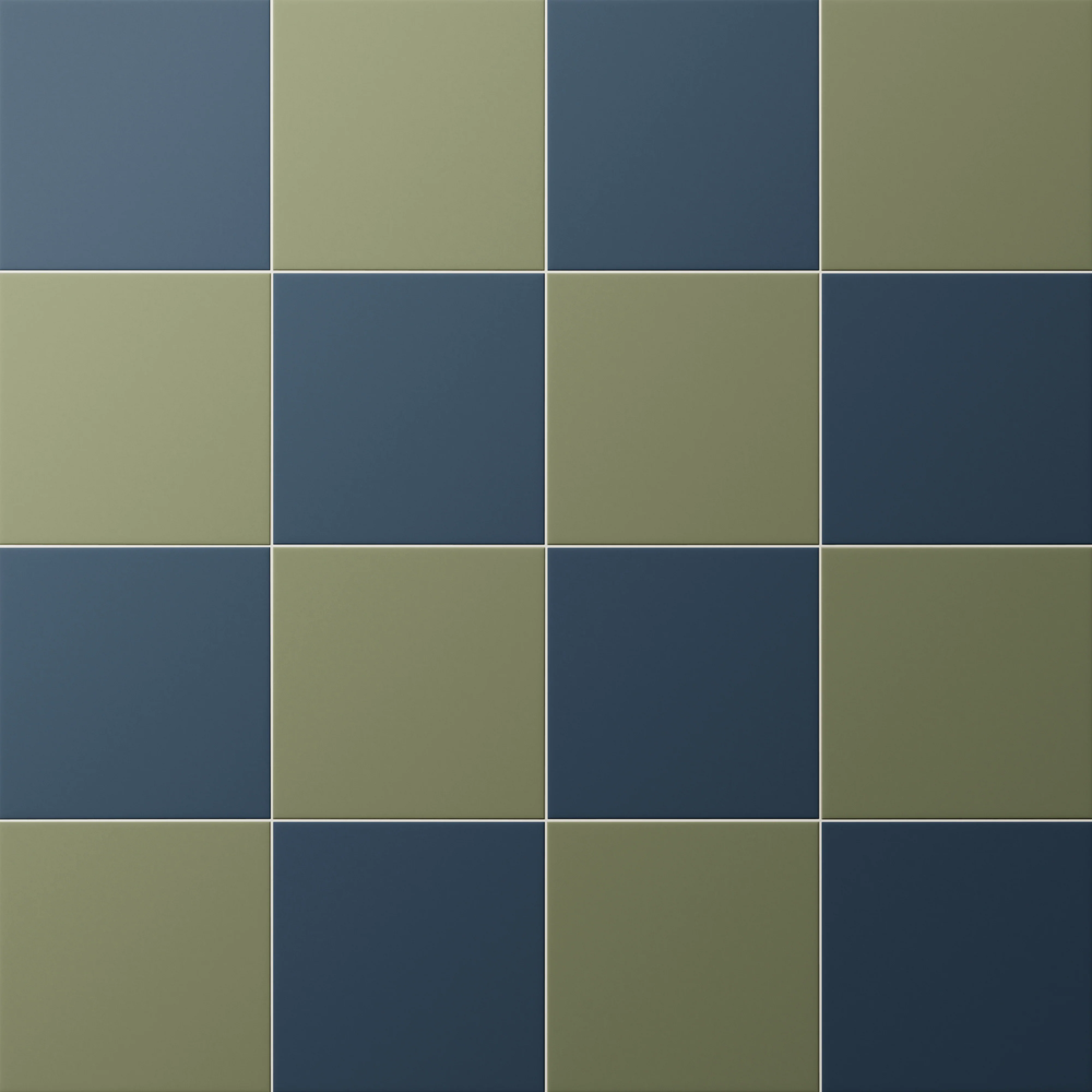 Merrick 8 x 8 Checkerboard Matte Porcelain Tile in Rhythm and Blues and Folk Green