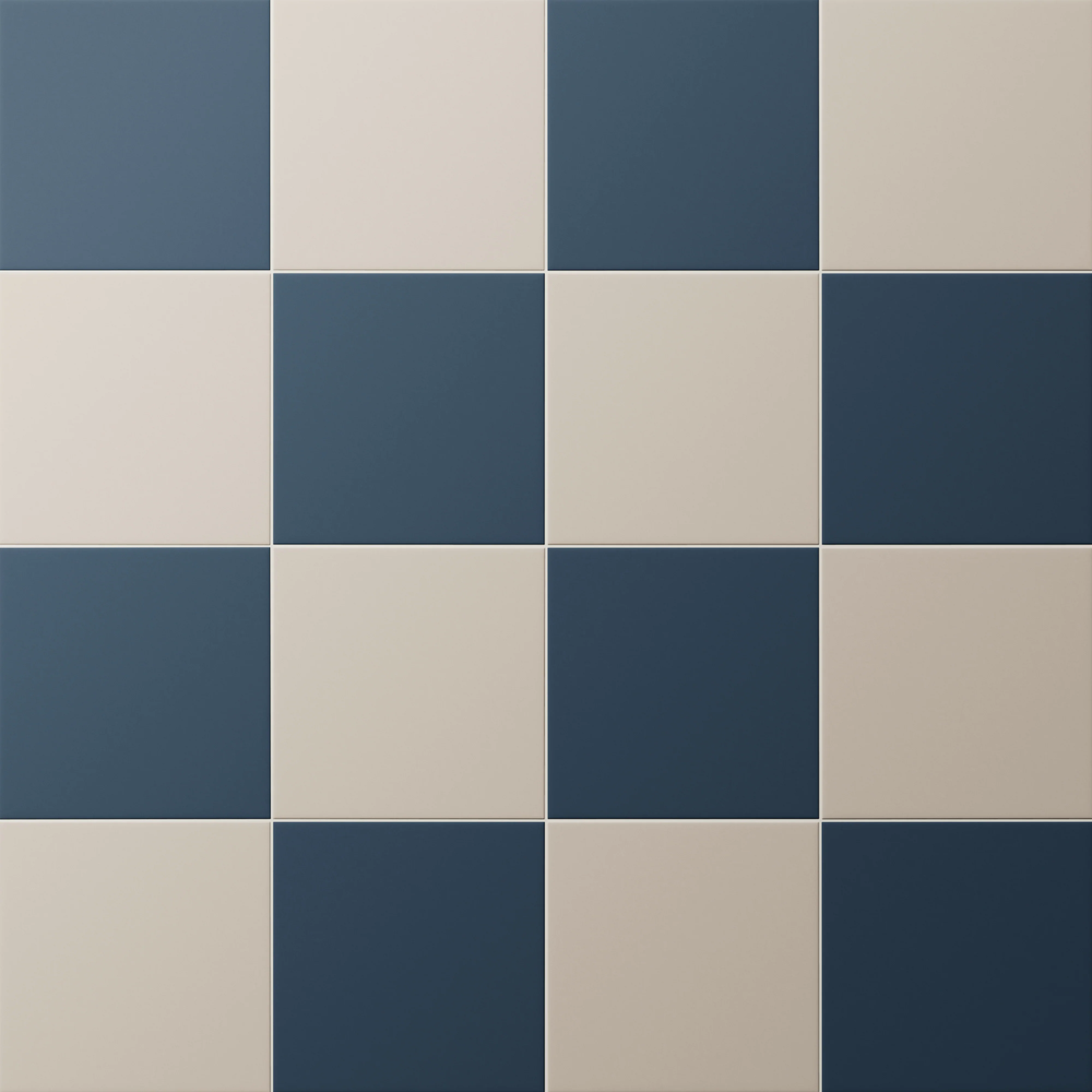 Merrick 8 x 8 Checkerboard Matte Porcelain Tile in Rhythm and Blues and Grunge Greige