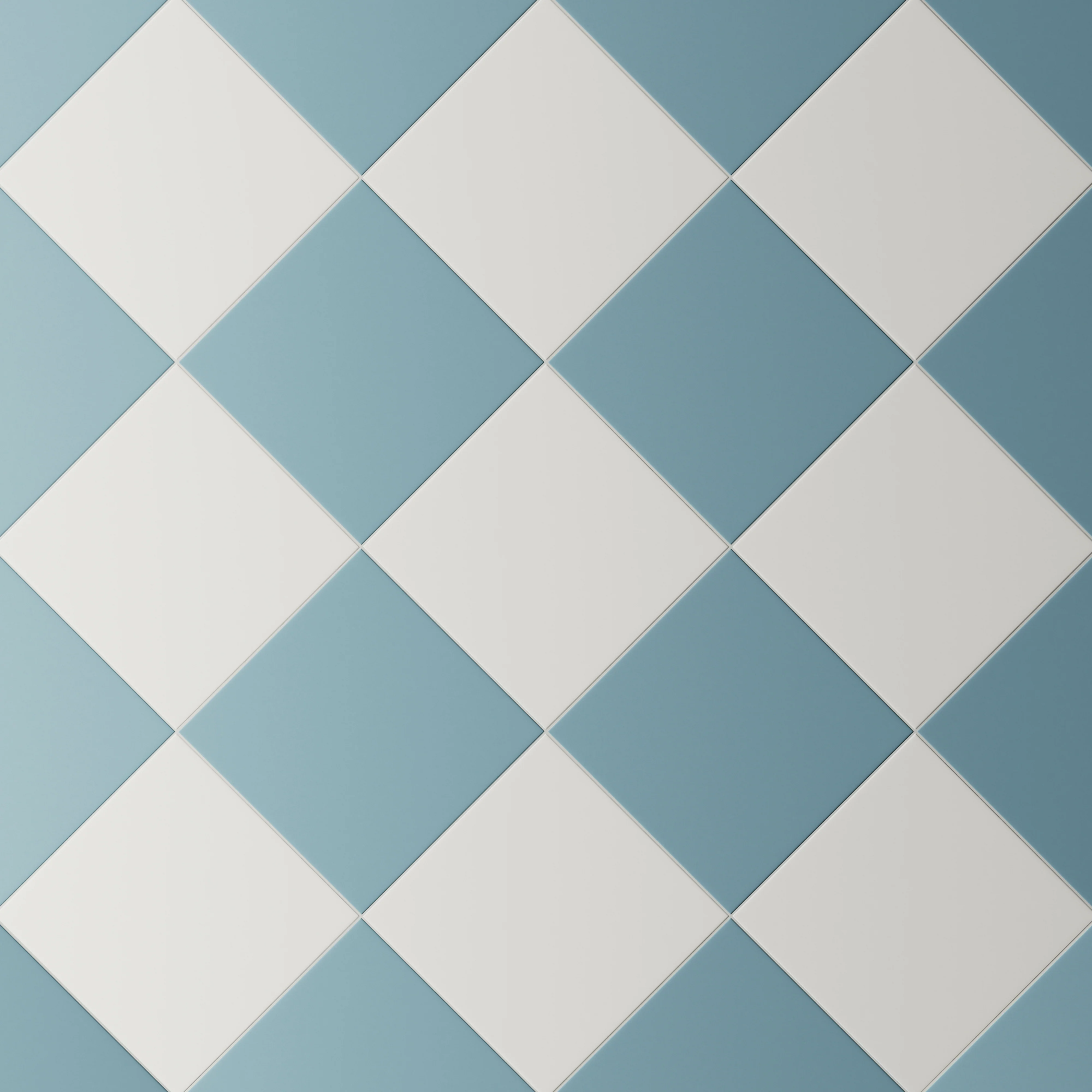 Merrick 8 x 8 Checkerboard Matte Porcelain Tile in Ska Blue and Ambient White - Image 4