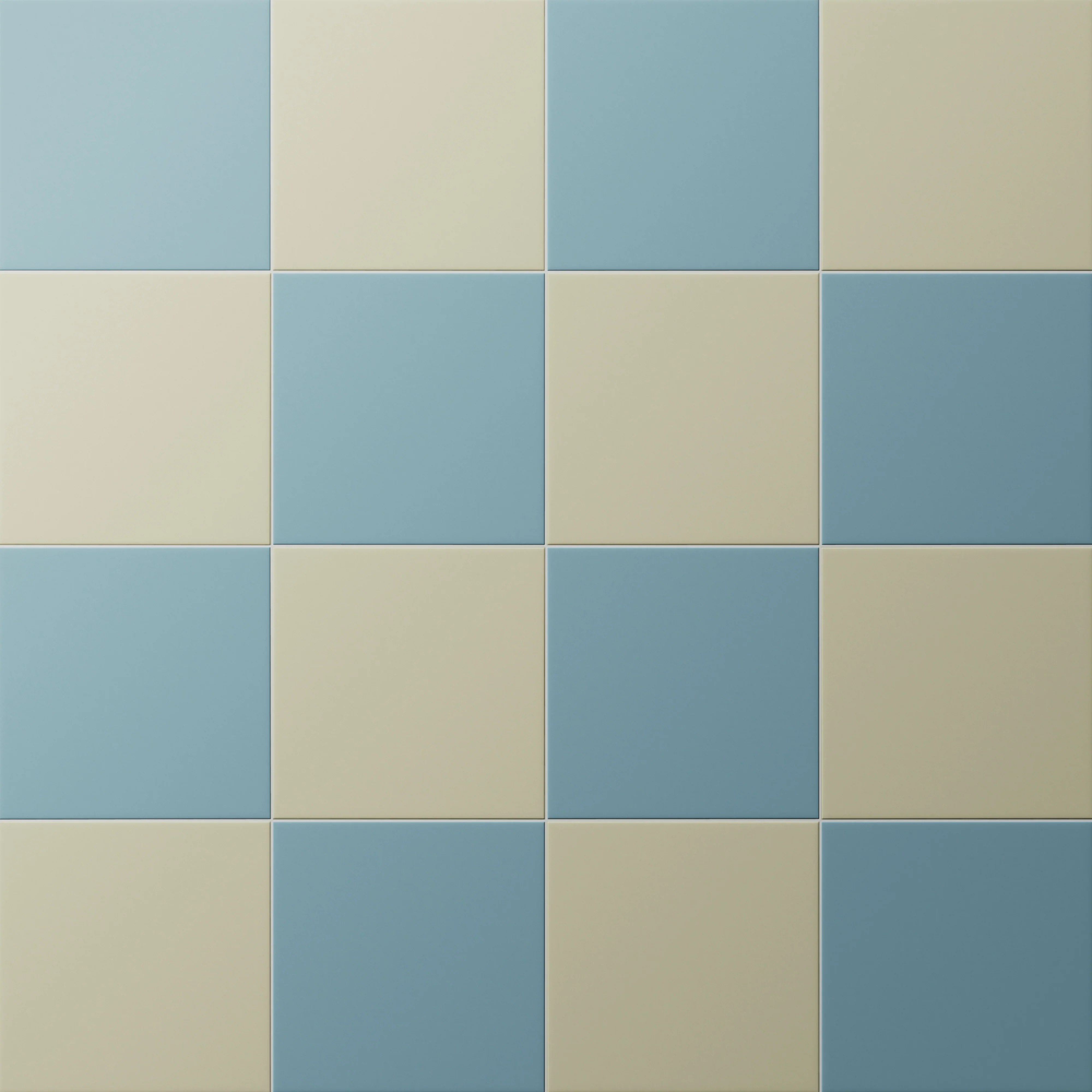 Merrick 8 x 8 Checkerboard Matte Porcelain Tile in Ska Blue and Lounge Light Green