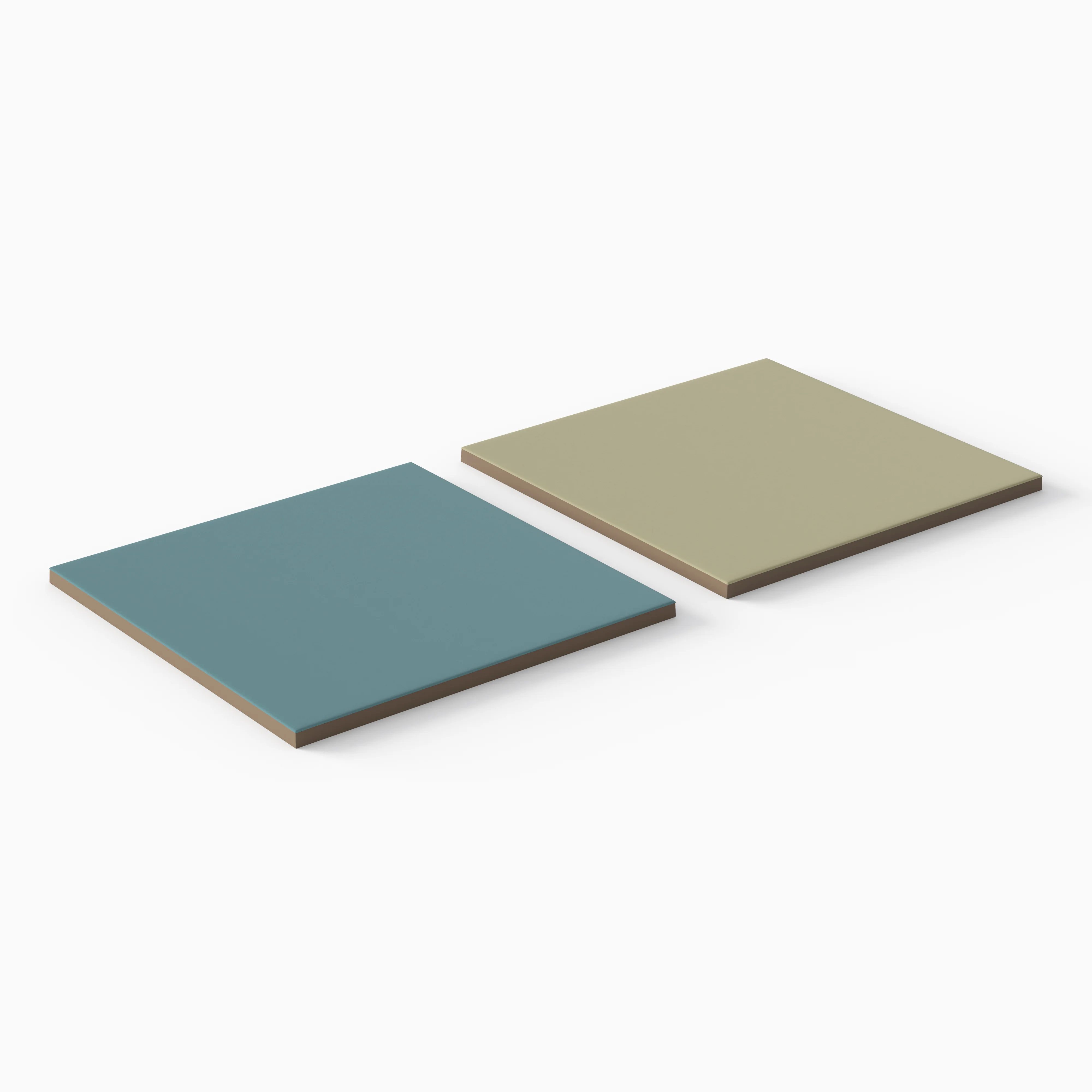 Merrick 8 x 8 Checkerboard Matte Porcelain Tile in Ska Blue and Lounge Light Green - Image 3
