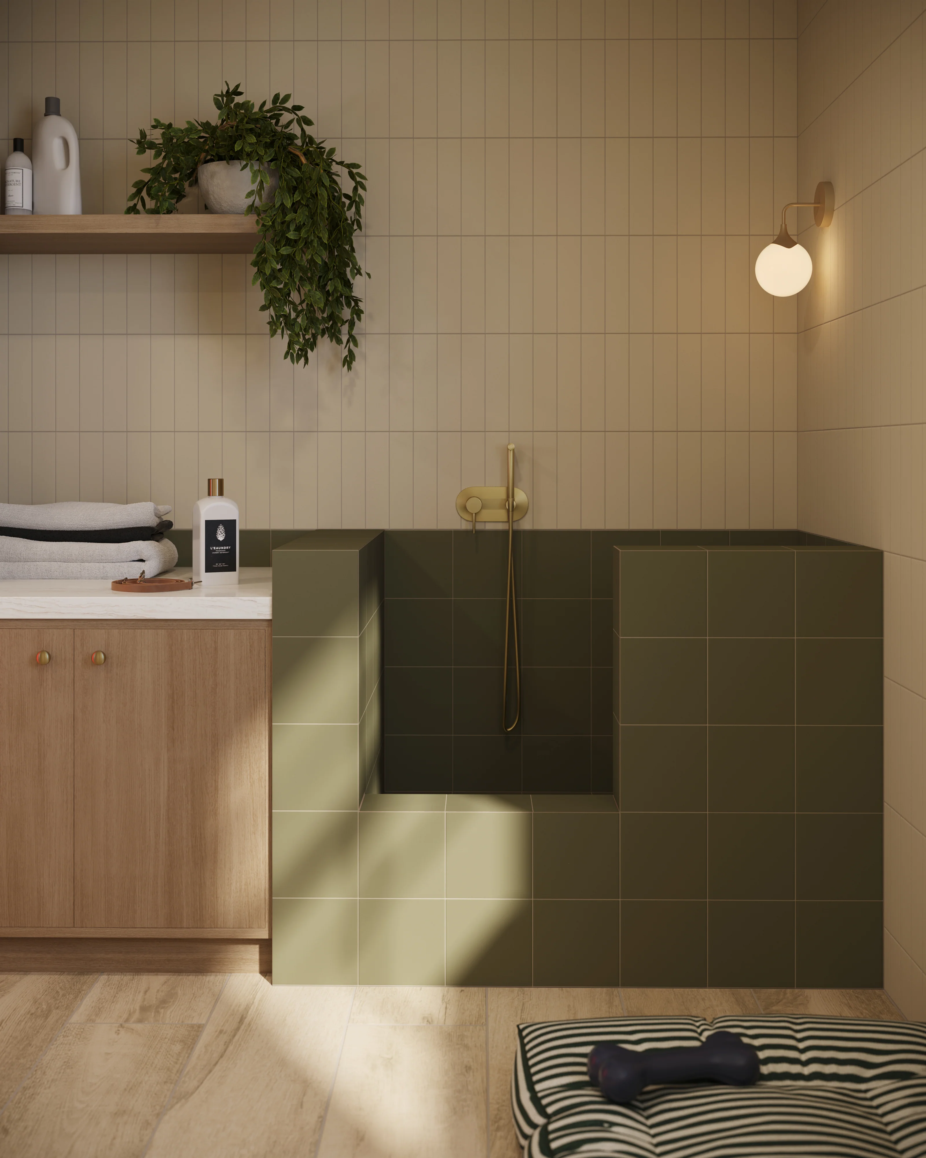 Merrick 8 x 8 Matte Porcelain Tile in Folk Green - Image 2
