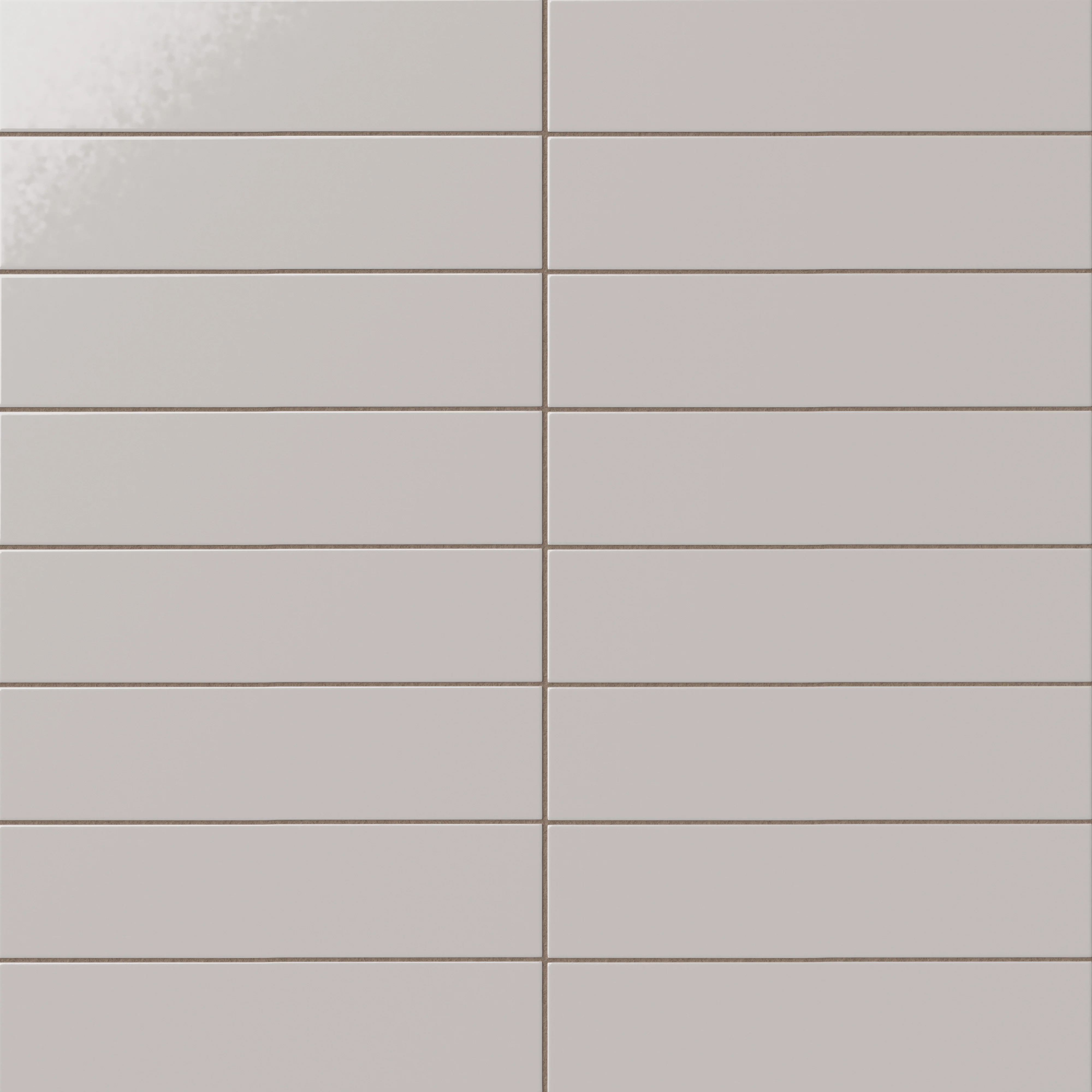 Mika 2.5 x 10 Glossy Ceramic Tile in Ash