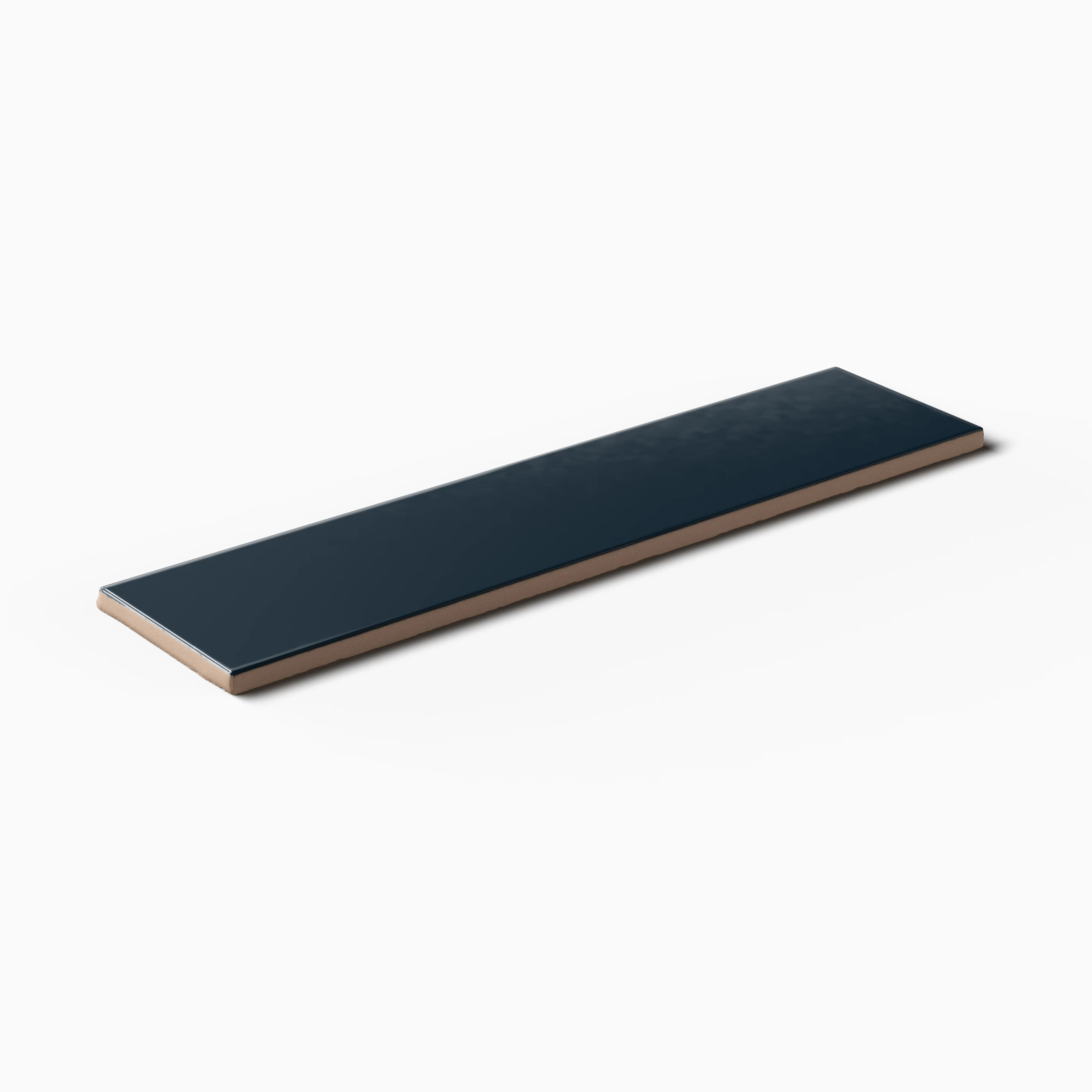 Mika 2.5 x 10 Glossy Ceramic Tile in Midnight - Image 3