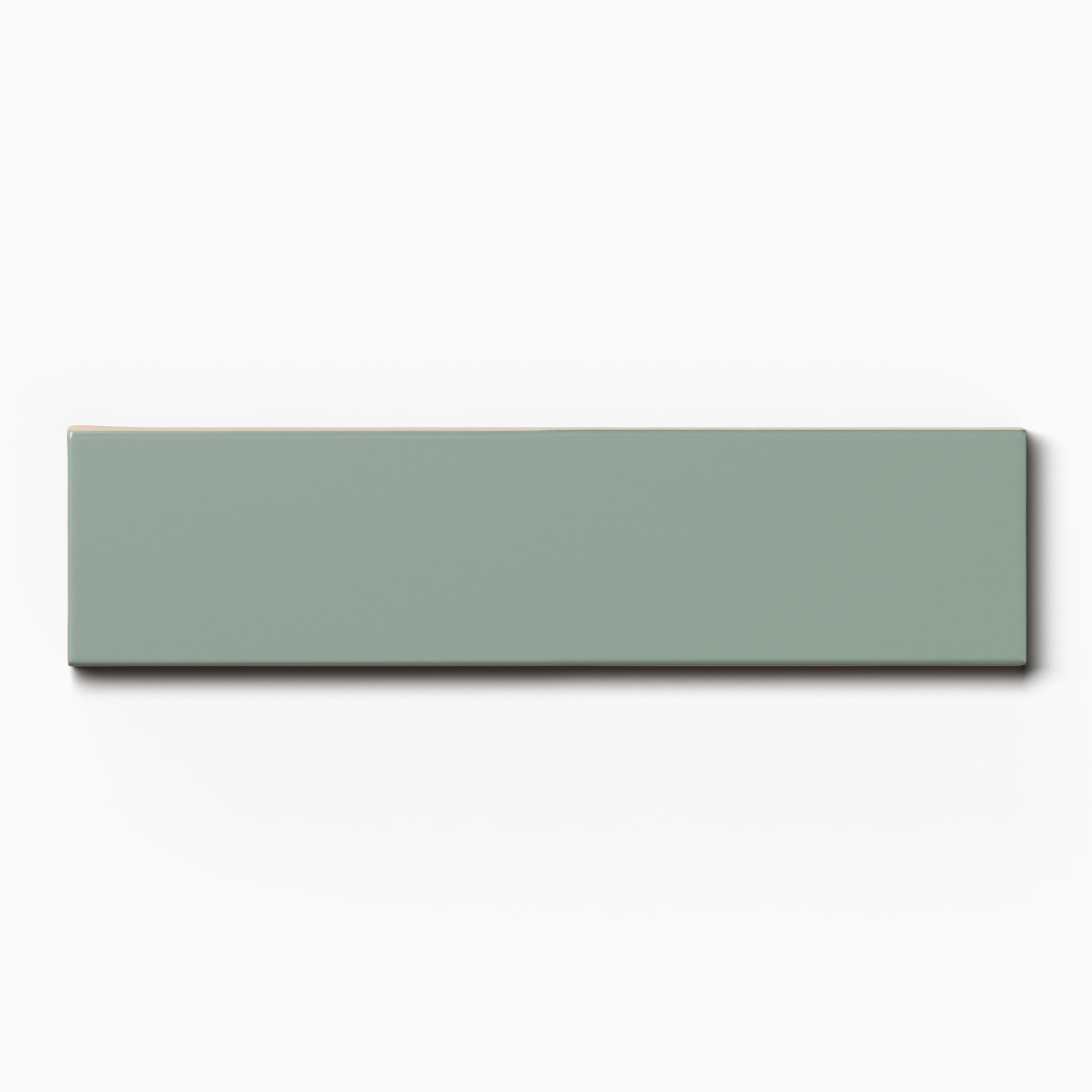 Mika 2.5 x 10 Glossy Ceramic Tile in Sage - Image 3