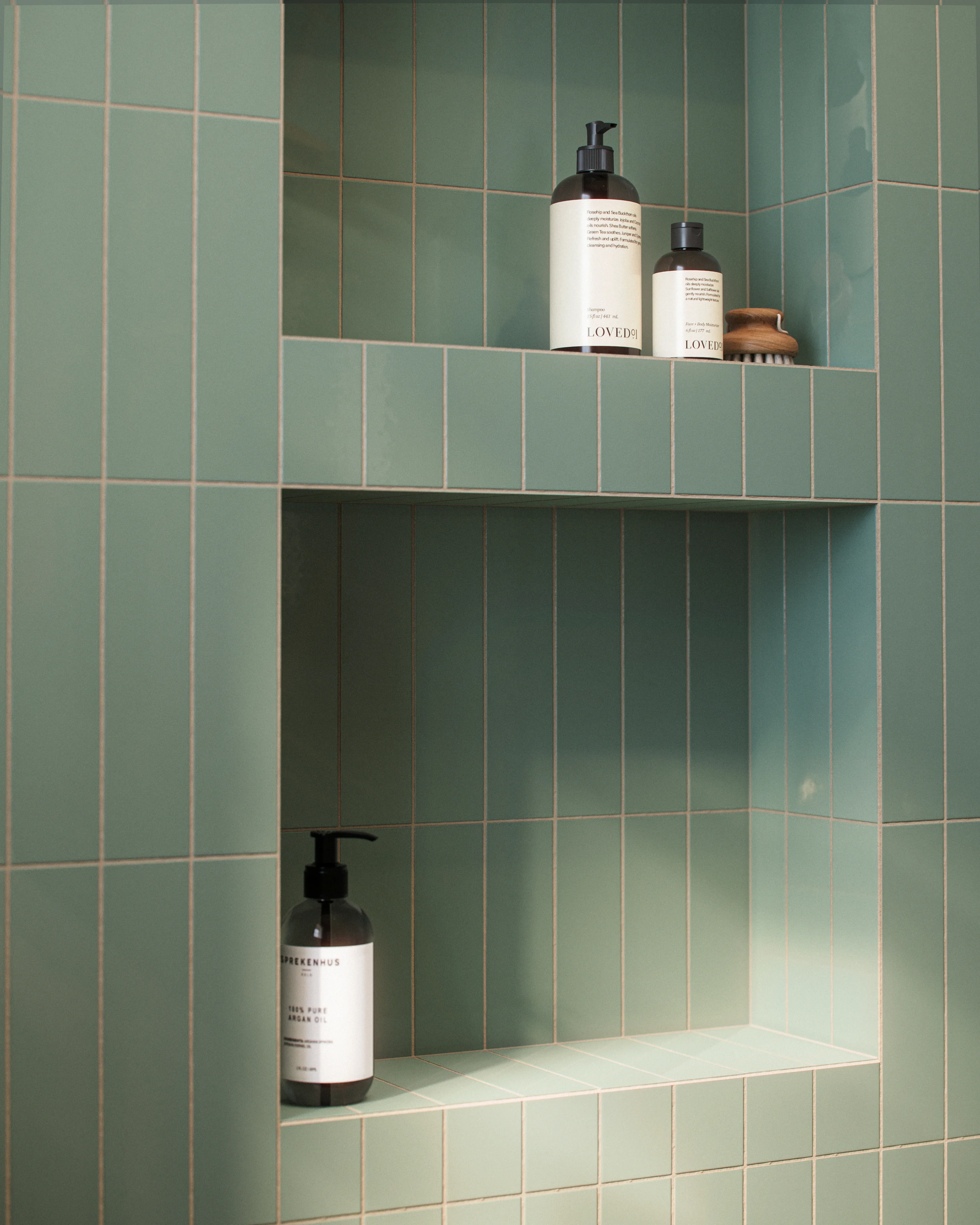 Mika 2.5 x 10 Glossy Ceramic Tile in Sage - Image 5