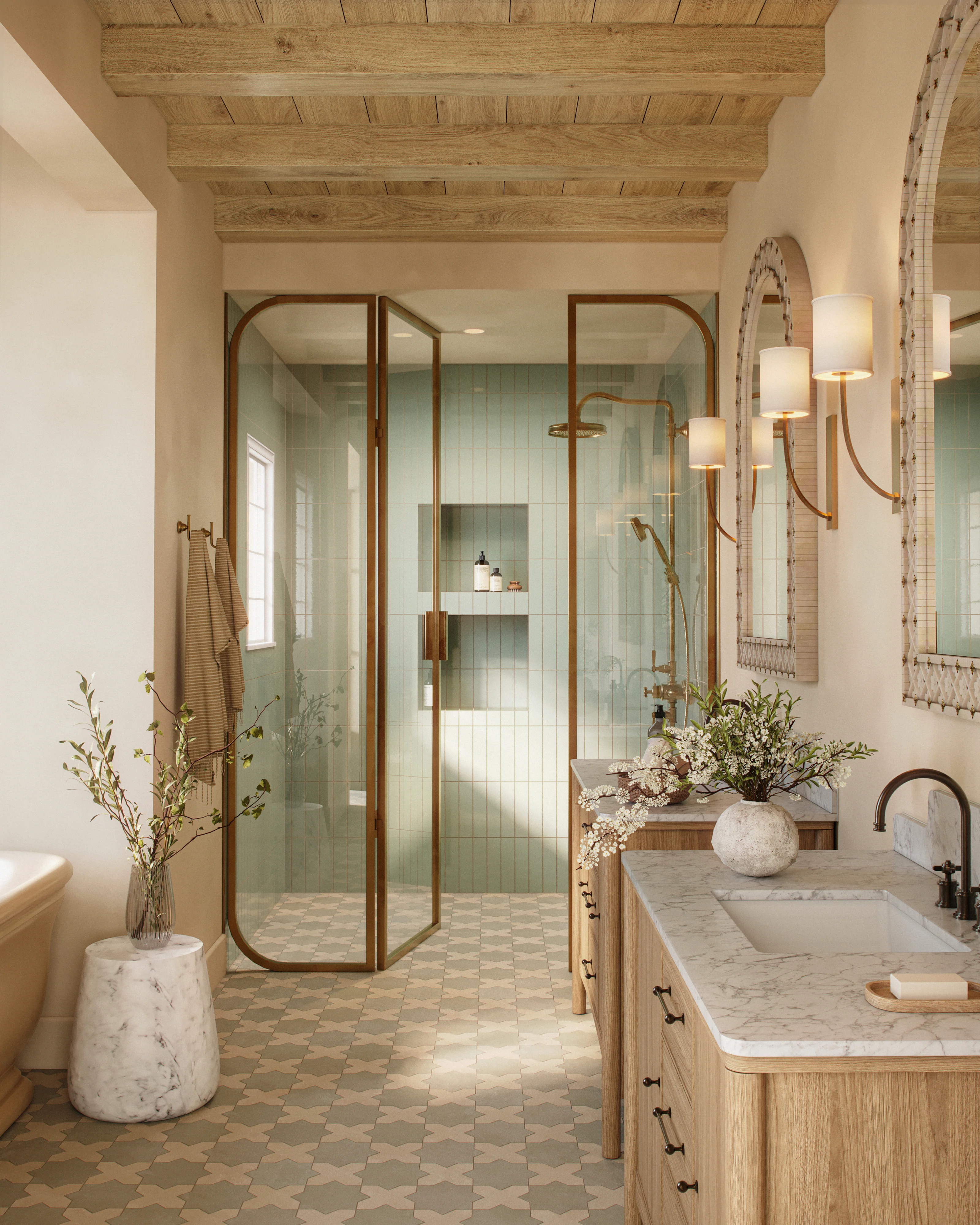 Mika 2.5 x 10 Glossy Ceramic Tile in Sage - Image 6