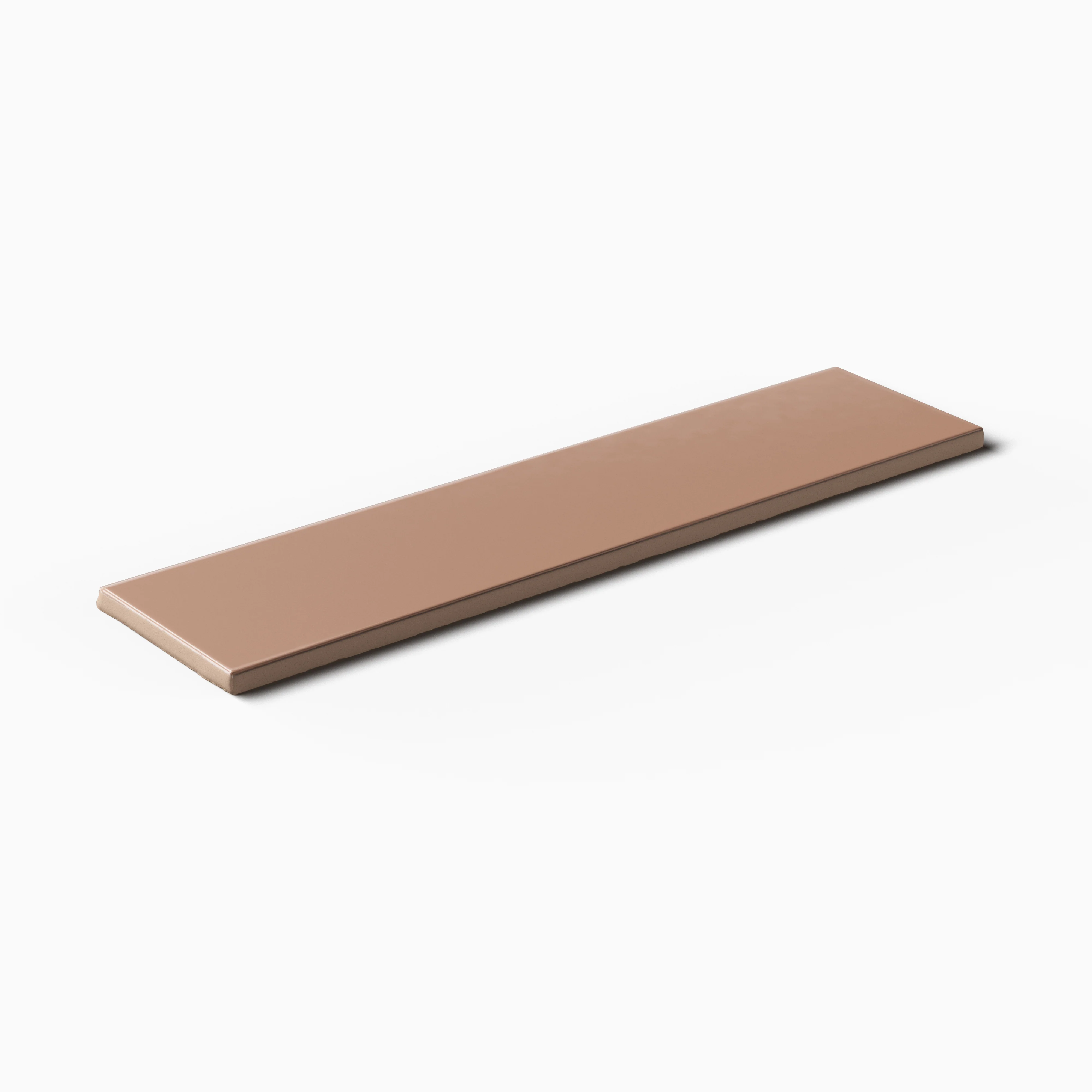 Mika 2.5 x 10 Glossy Ceramic Tile in Tan - Image 3