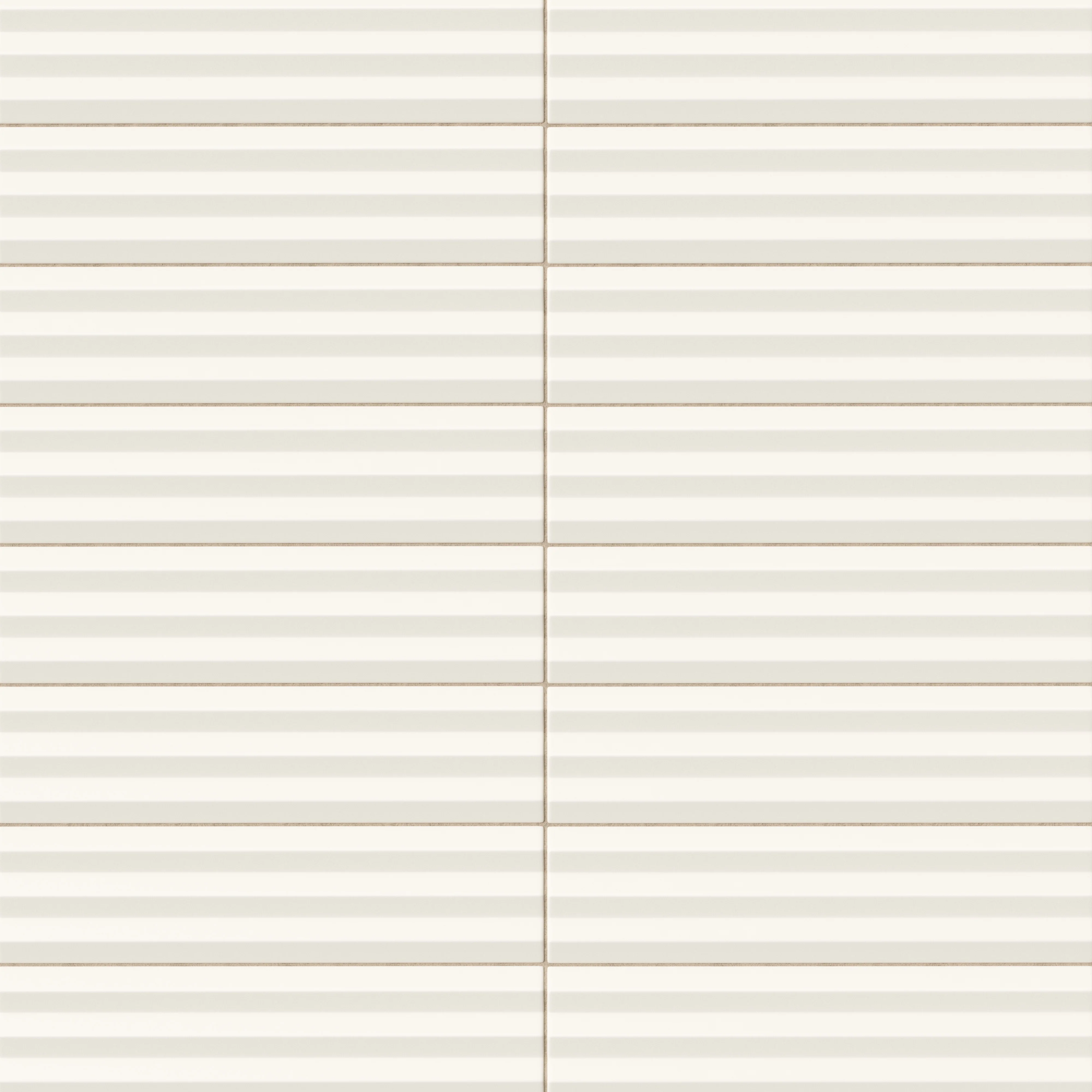Mika 2.5 x 10 Matte Ceramic Beveled Tile in Chalk