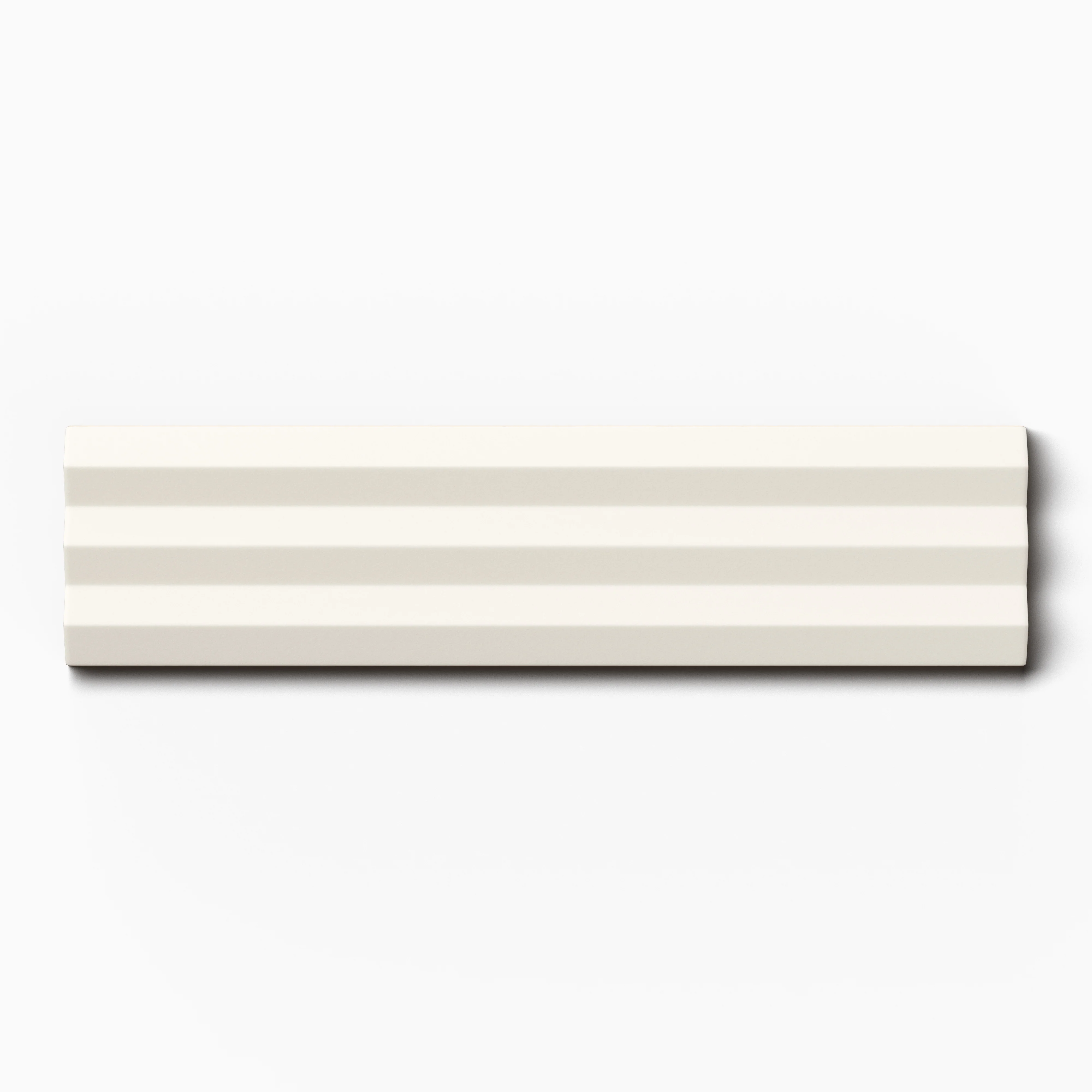 Mika 2.5 x 10 Matte Ceramic Beveled Tile in Chalk - Image 2