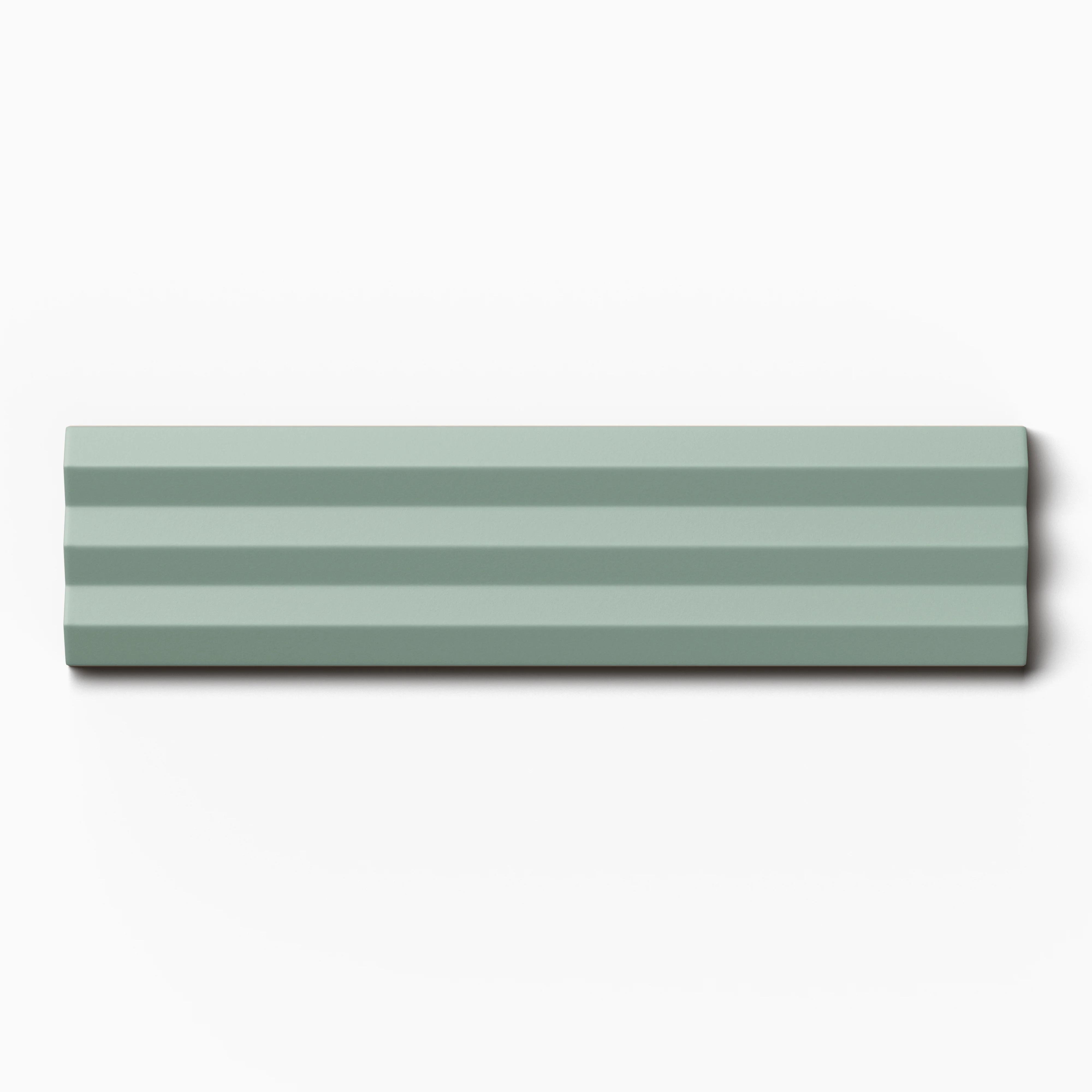 Mika 2.5 x 10 Matte Ceramic Beveled Tile in Sage - Image 2