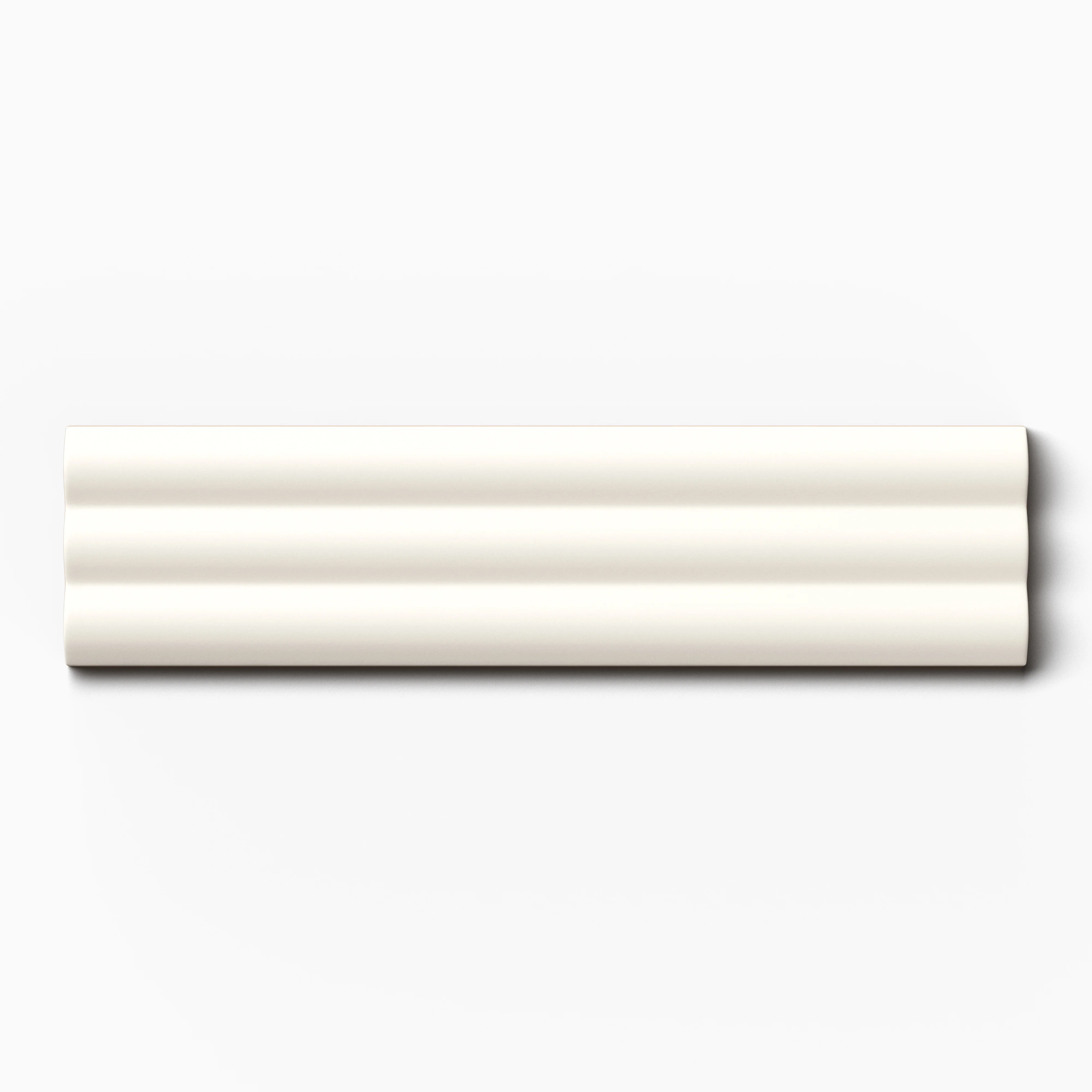 Mika 2 x 10 Matte Reeded in Chalk Sample