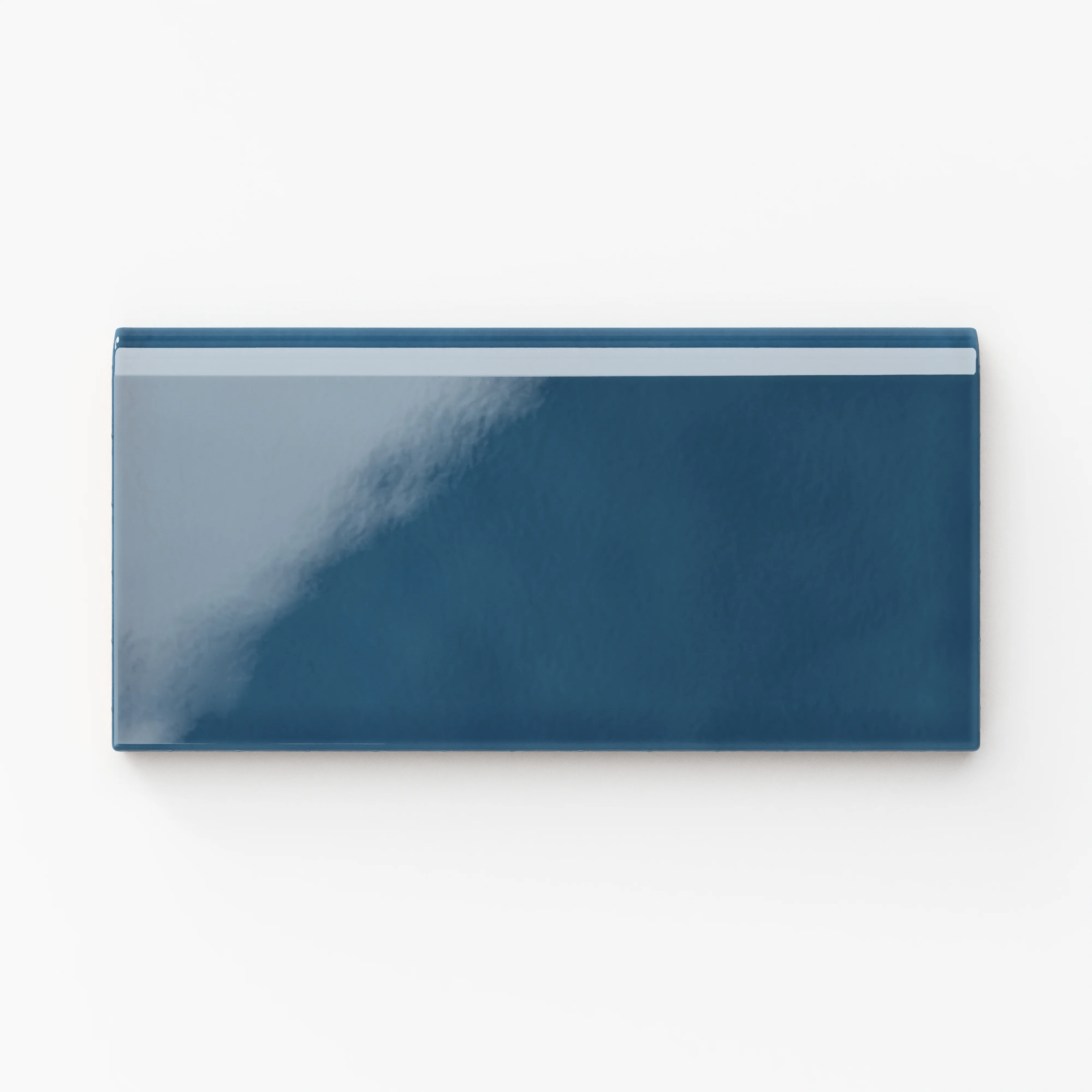 Mikayla 2.5 x 5 Bullnose Glossy Ceramic Tile in Cerulean