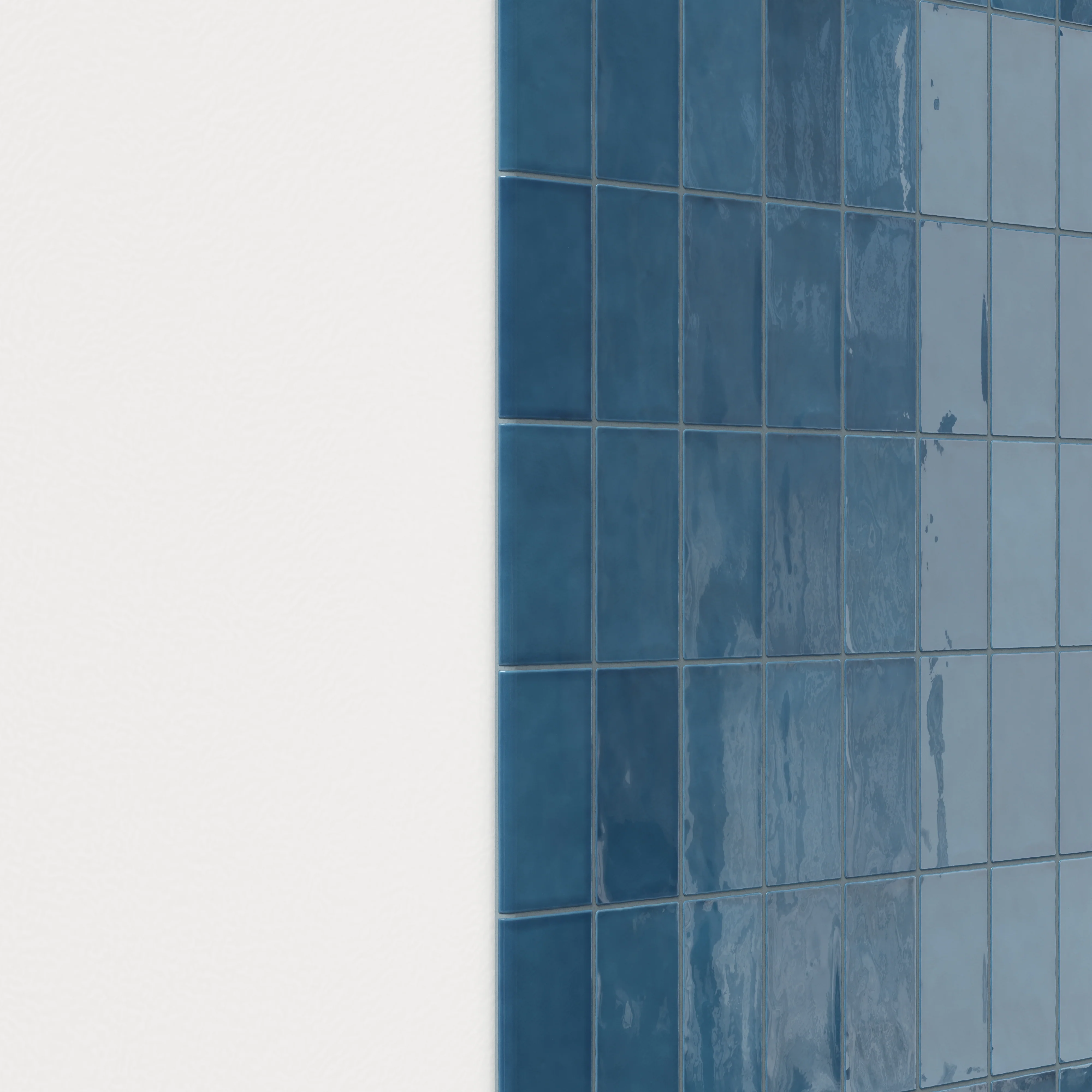 Mikayla 2.5 x 5 Bullnose Glossy Ceramic Tile in Cerulean - Image 3