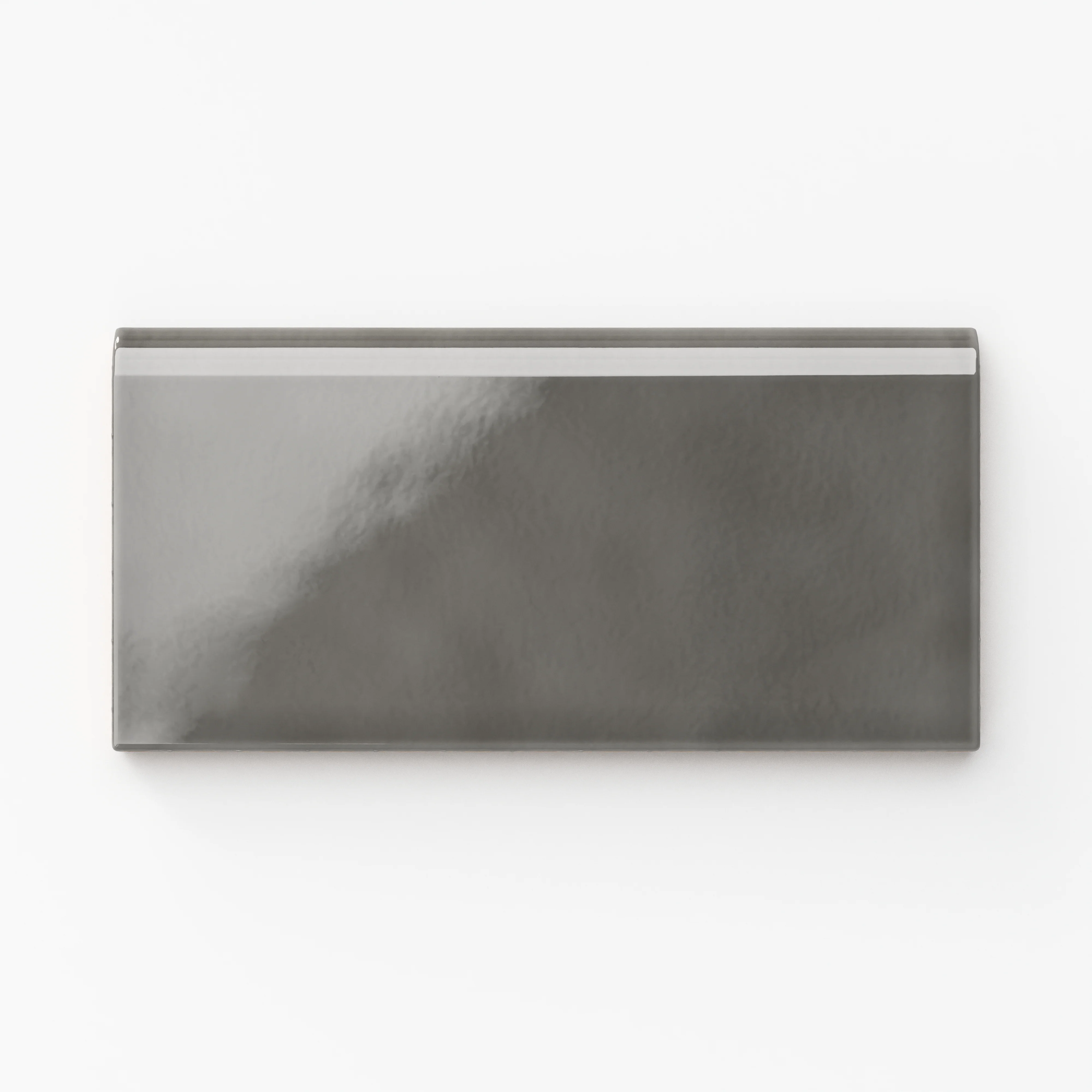 Mikayla 2.5 x 5 Bullnose Glossy Ceramic Tile in Gris