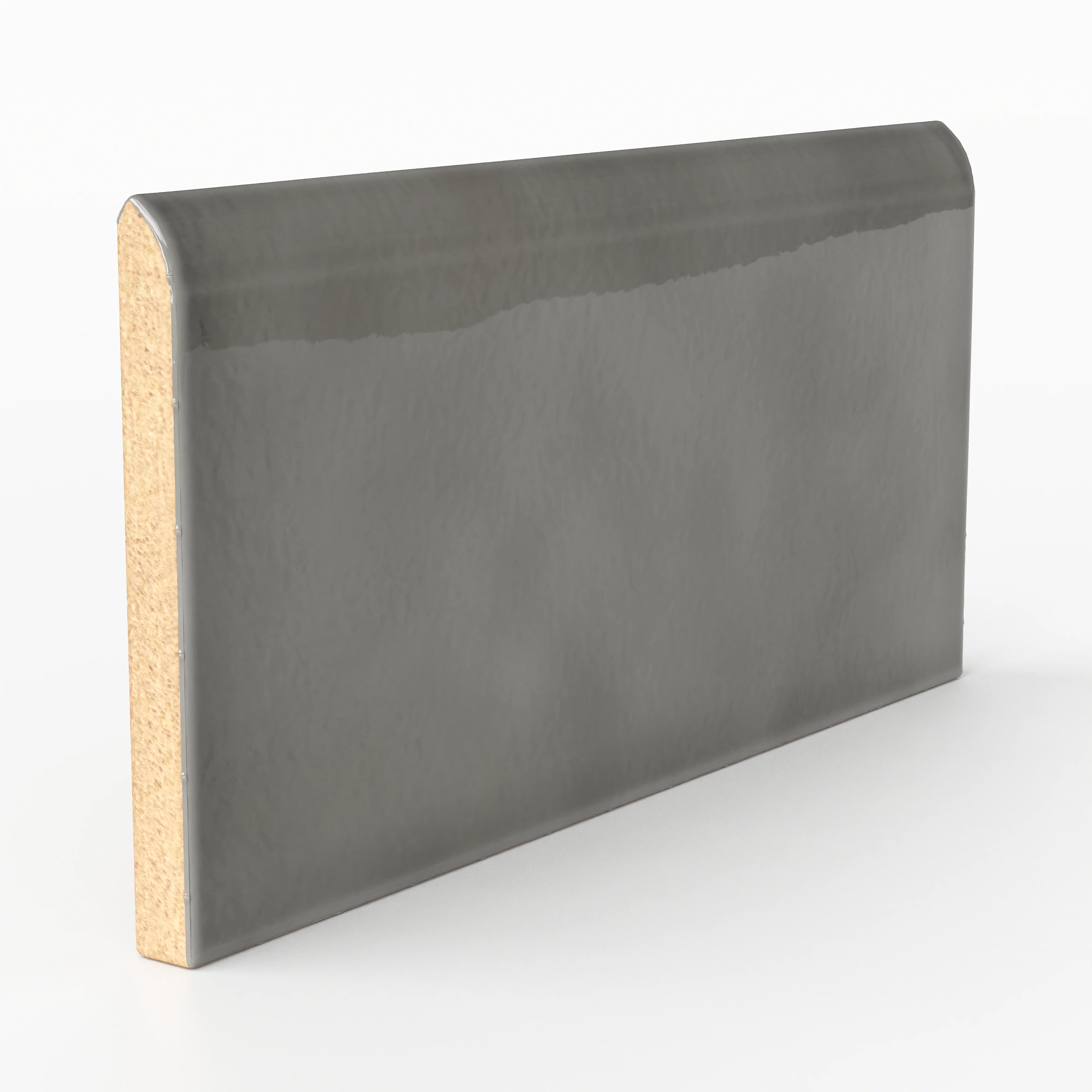Mikayla 2.5 x 5 Bullnose Glossy Ceramic Tile in Gris - Image 3