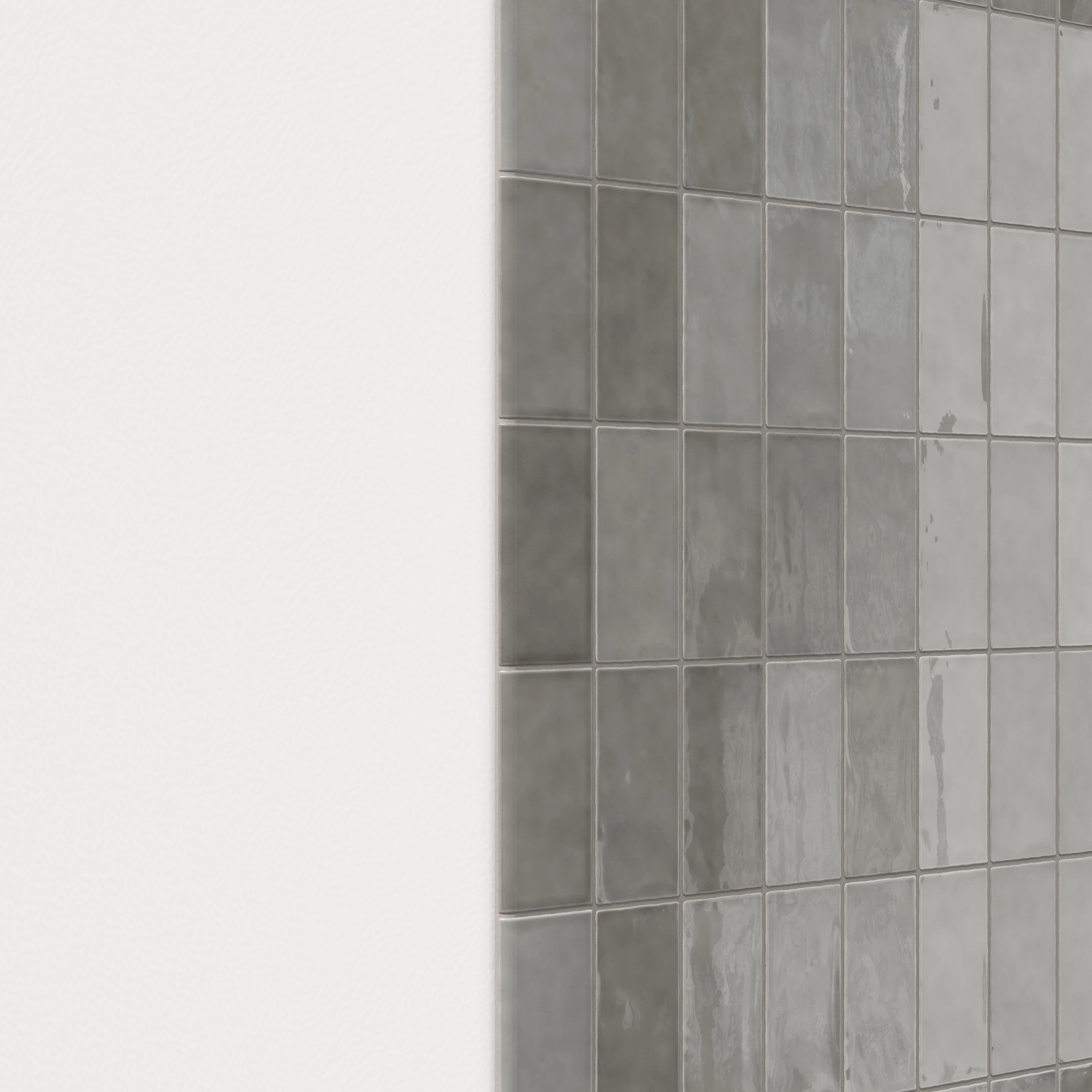 Mikayla 2.5 x 5 Bullnose Glossy Ceramic Tile in Gris - Image 4