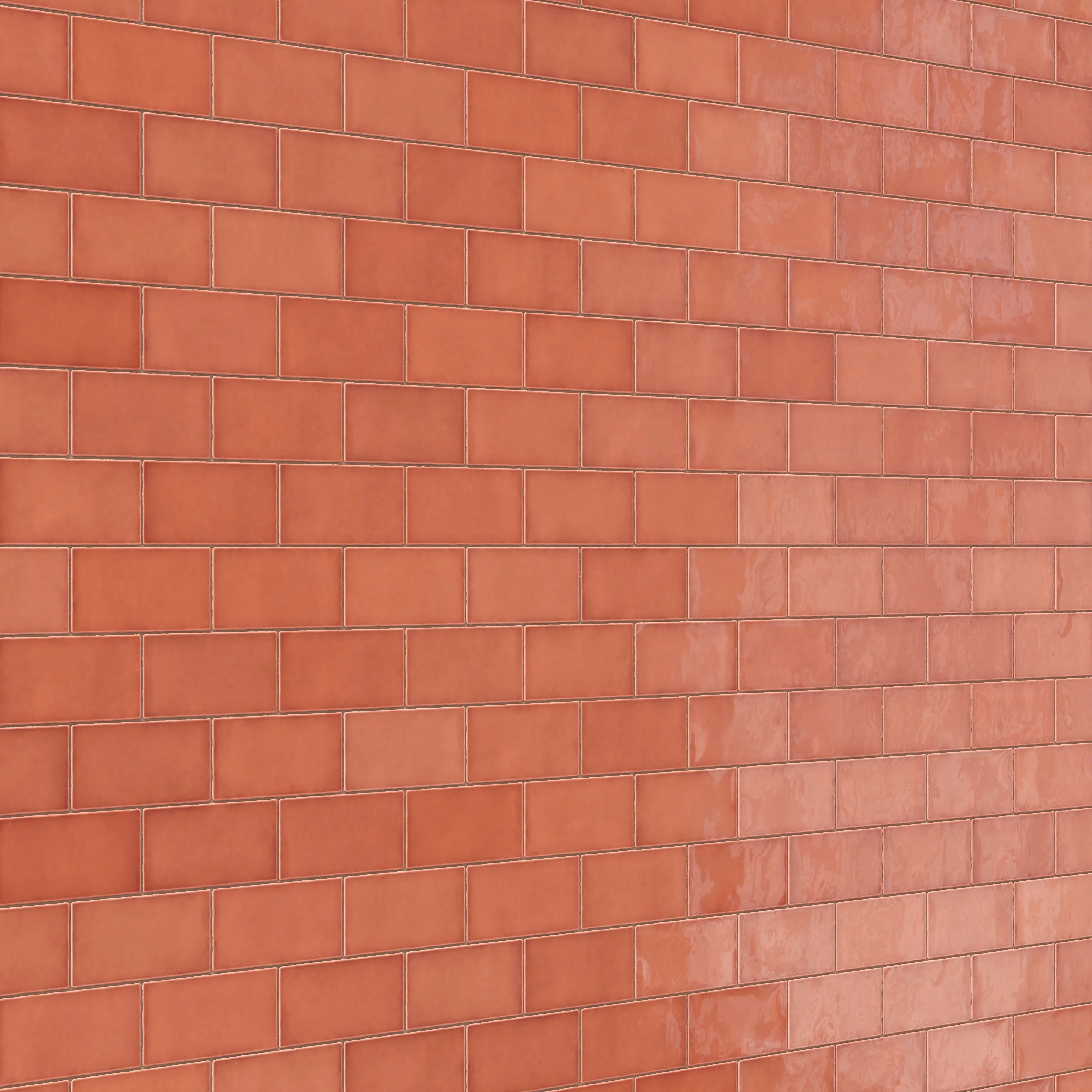 Mikayla 2.5 x 5 Glossy Ceramic Tile in Coral - Image 6
