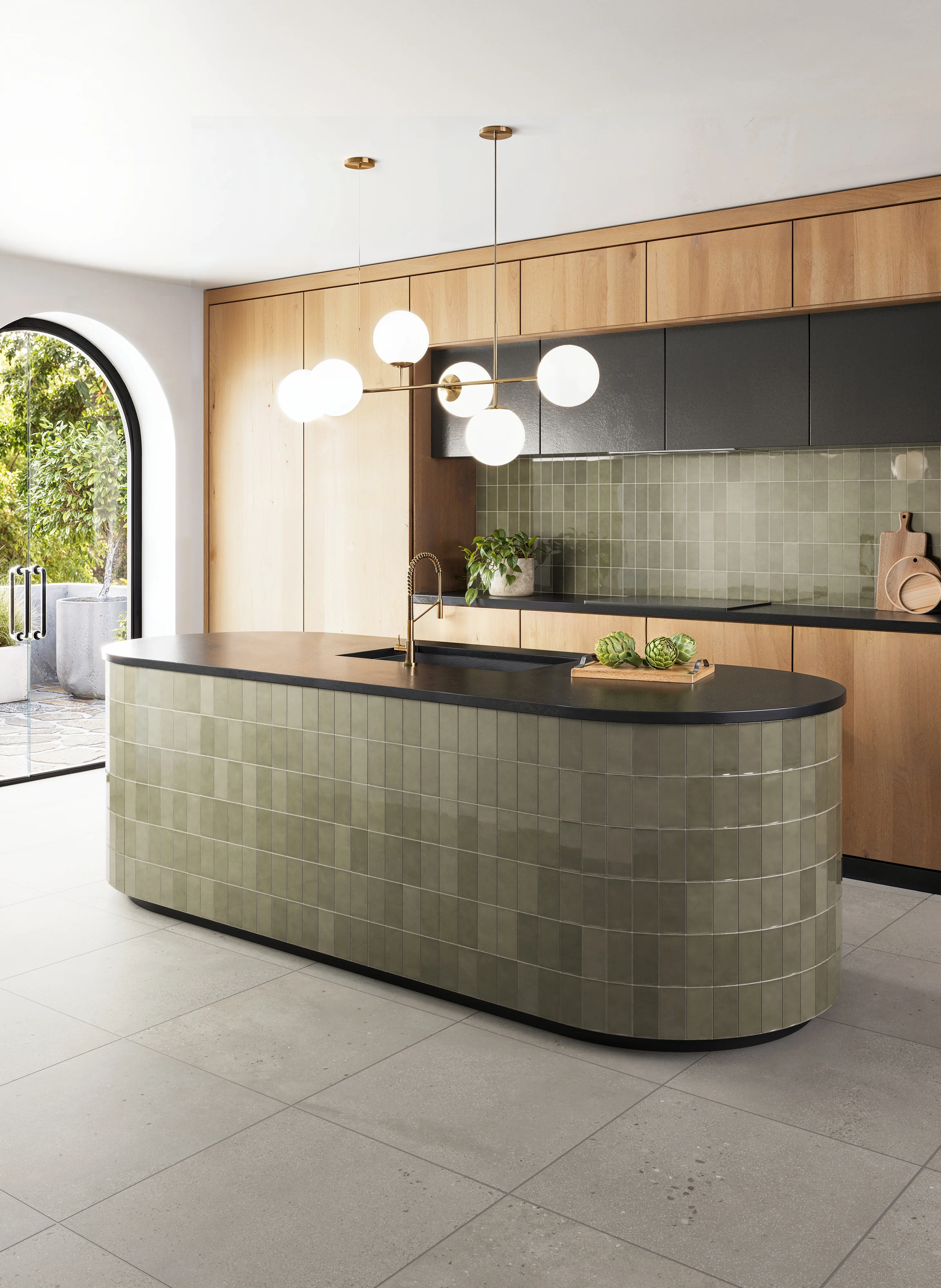 Mikayla 2.5 x 5 Glossy Ceramic Tile in Olive - Image 15
