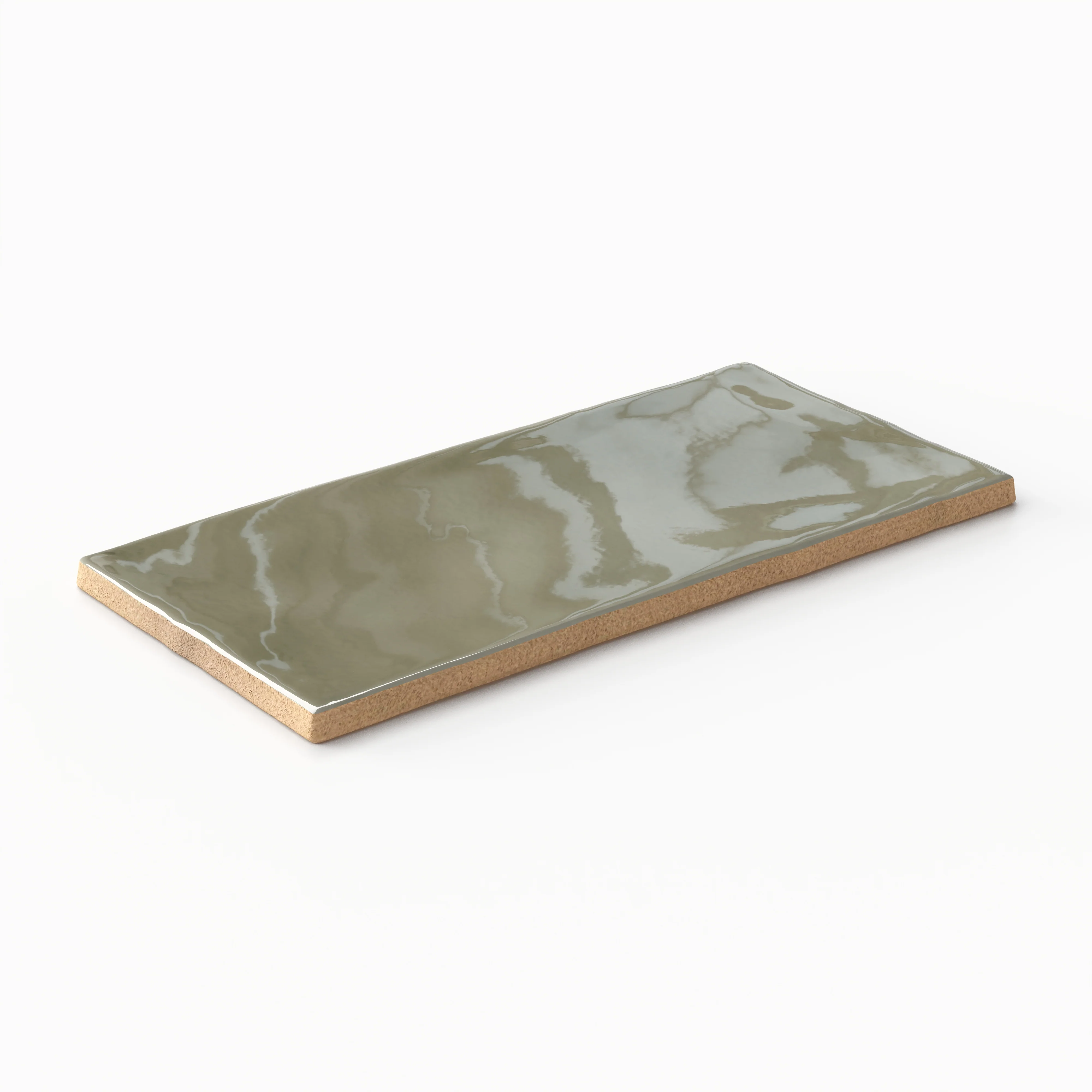 Mikayla 2.5 x 5 Glossy Ceramic Tile in Olive - Image 4