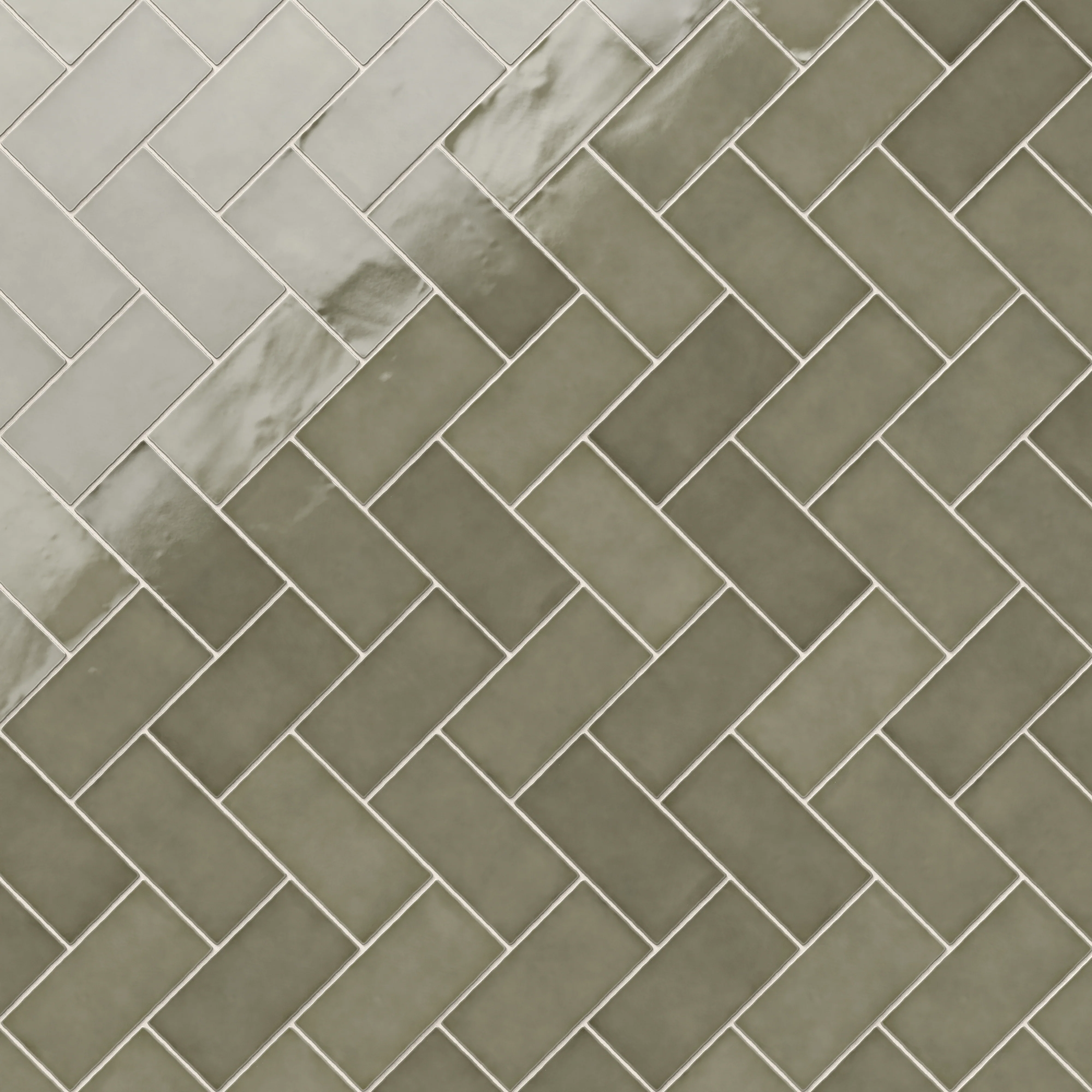 Mikayla 2.5 x 5 Glossy Ceramic Tile in Olive - Image 8