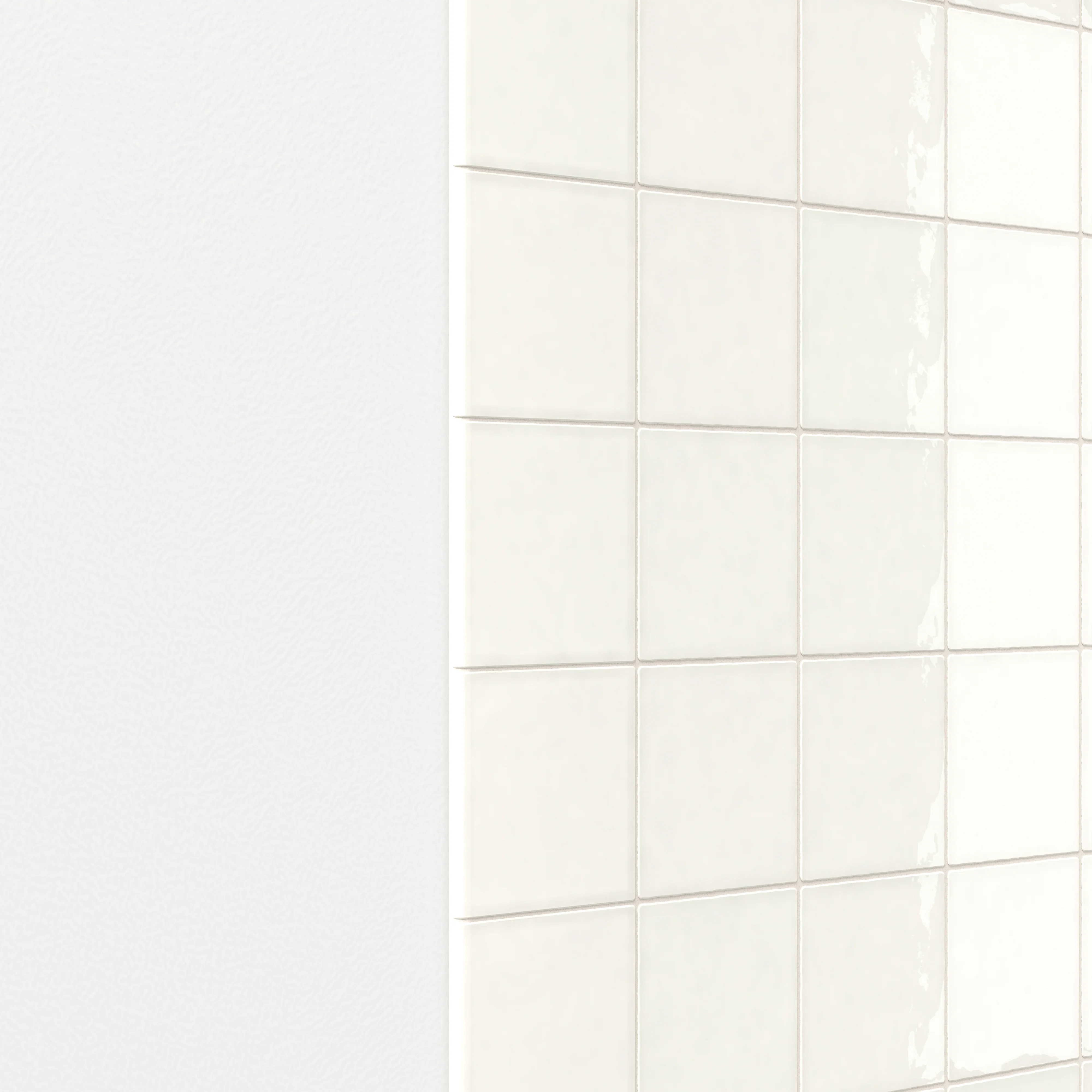 Mikayla 5 x 5 Bullnose Glossy Ceramic Tile in Eggshell - Image 3
