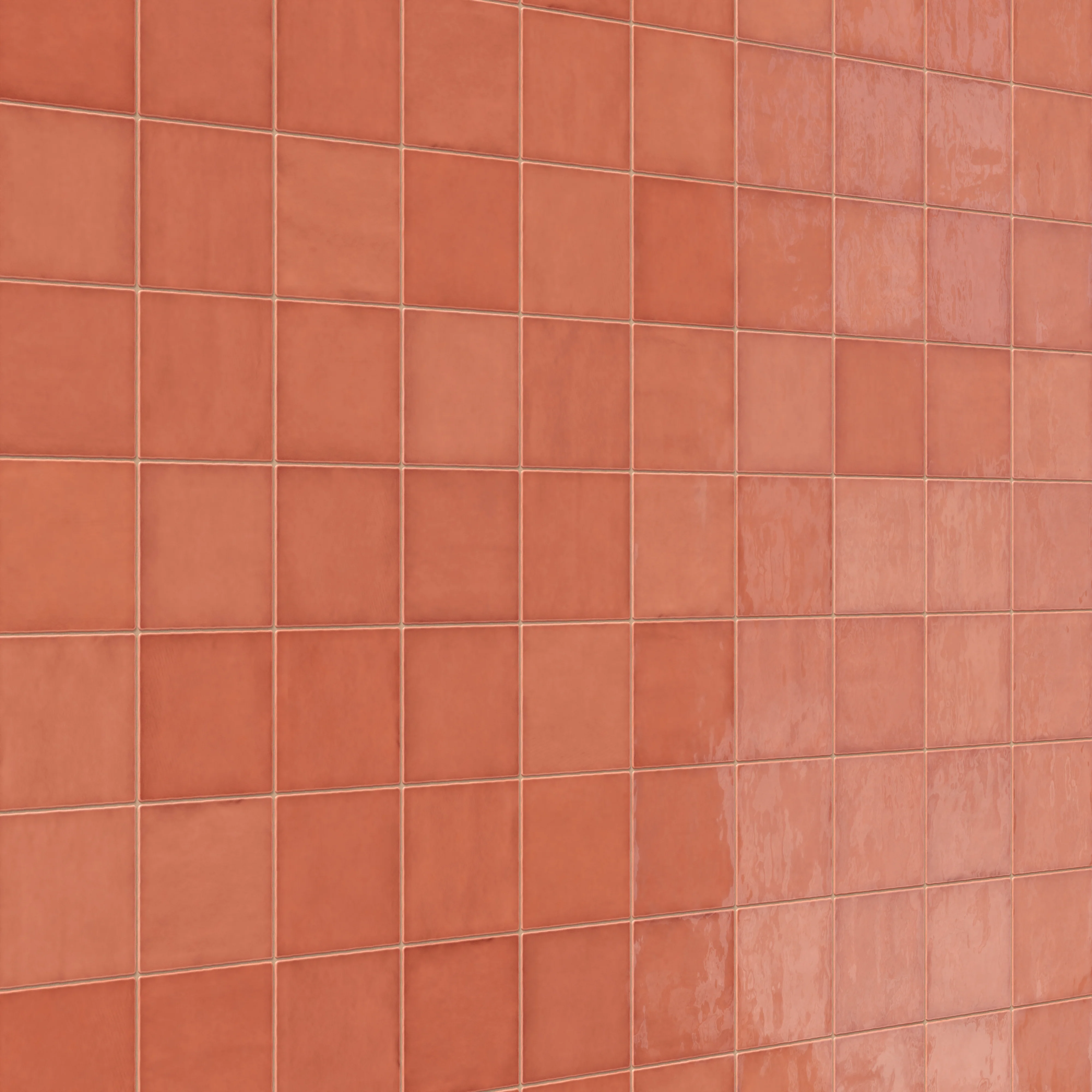 Mikayla 5 x 5 Glossy Ceramic Tile in Coral - Image 5