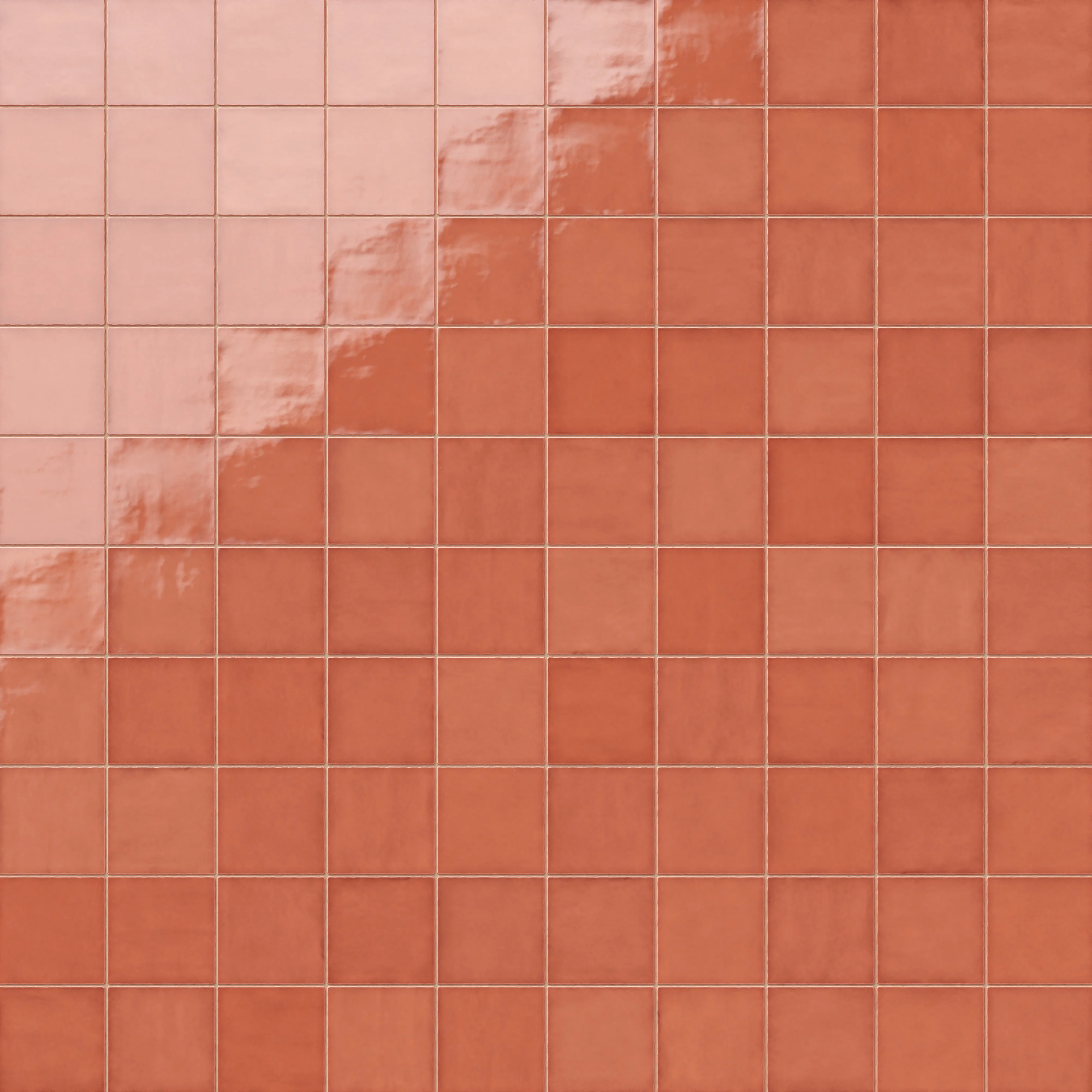 Mikayla 5 x 5 Glossy Ceramic Tile in Coral - Image 6