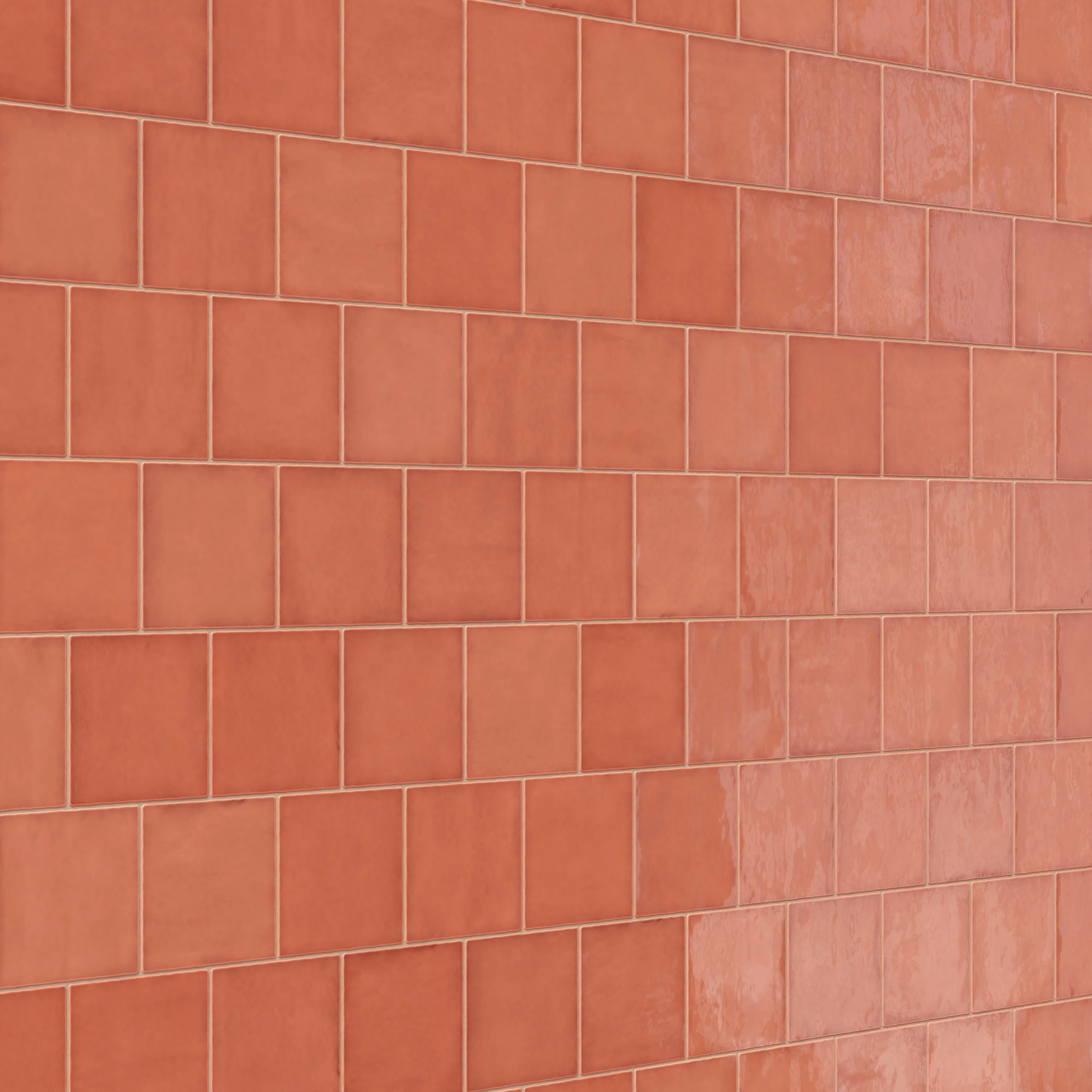 Mikayla 5 x 5 Glossy Ceramic Tile in Coral - Image 7