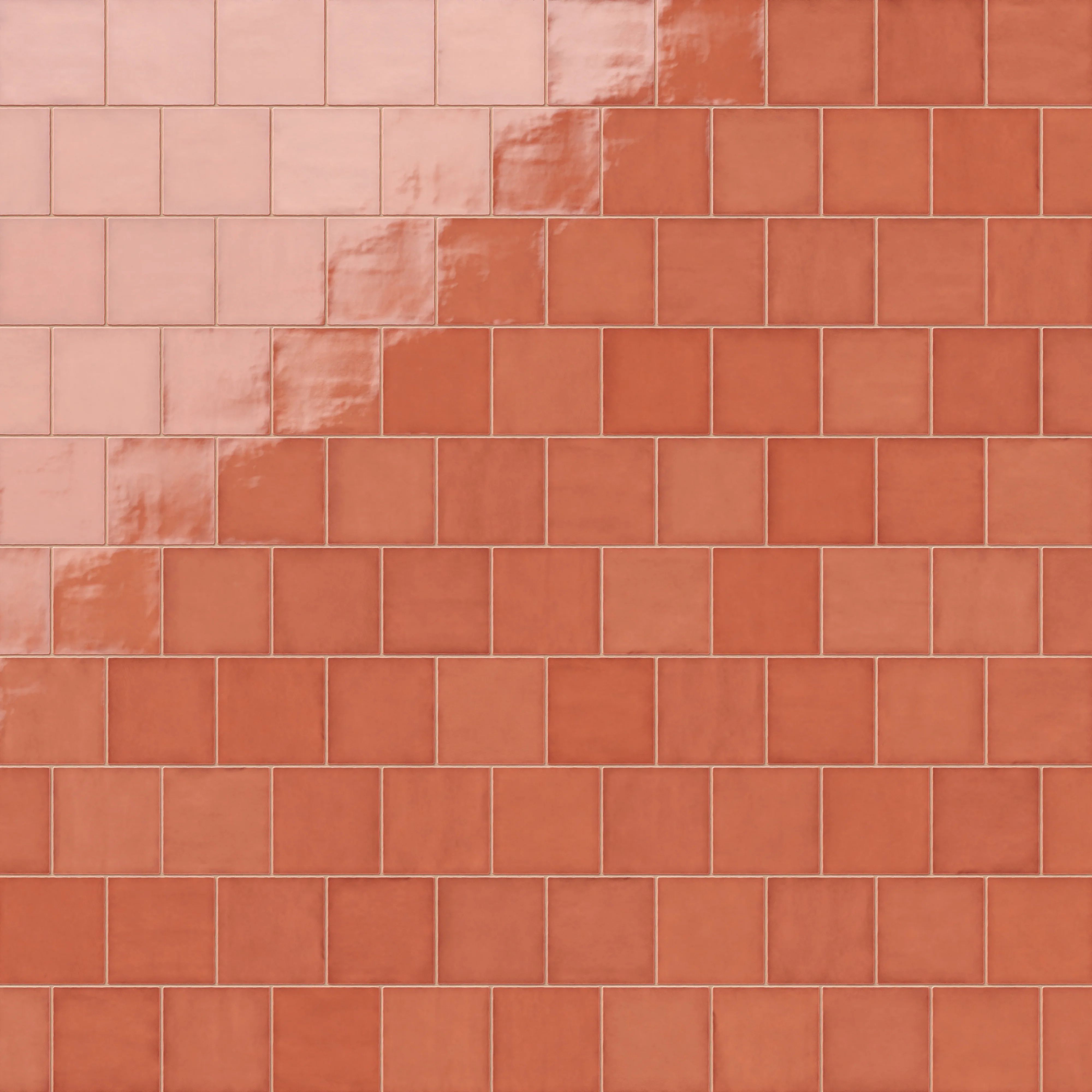 Mikayla 5 x 5 Glossy Ceramic Tile in Coral - Image 8