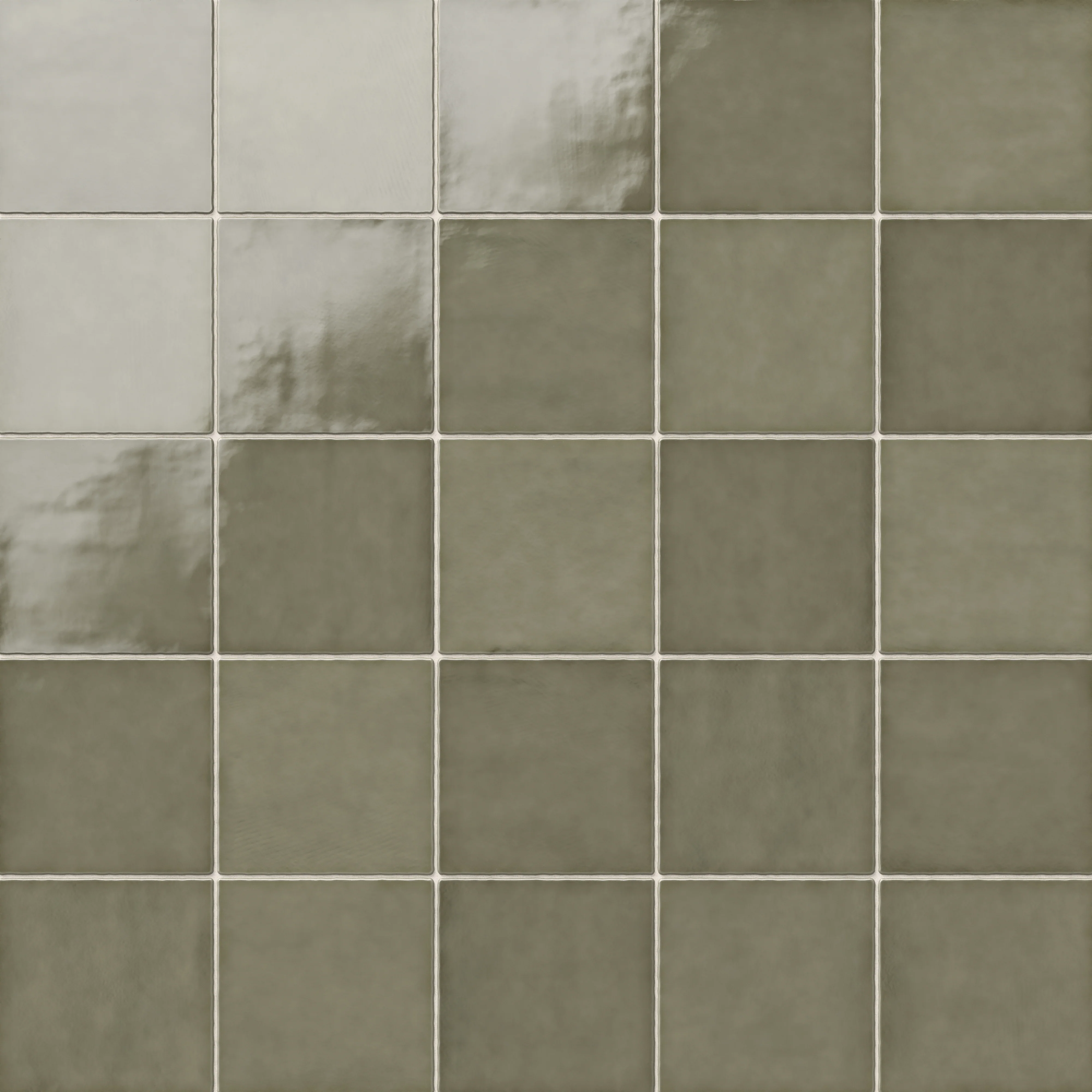 Mikayla 5 x 5 Glossy Ceramic Tile in Olive
