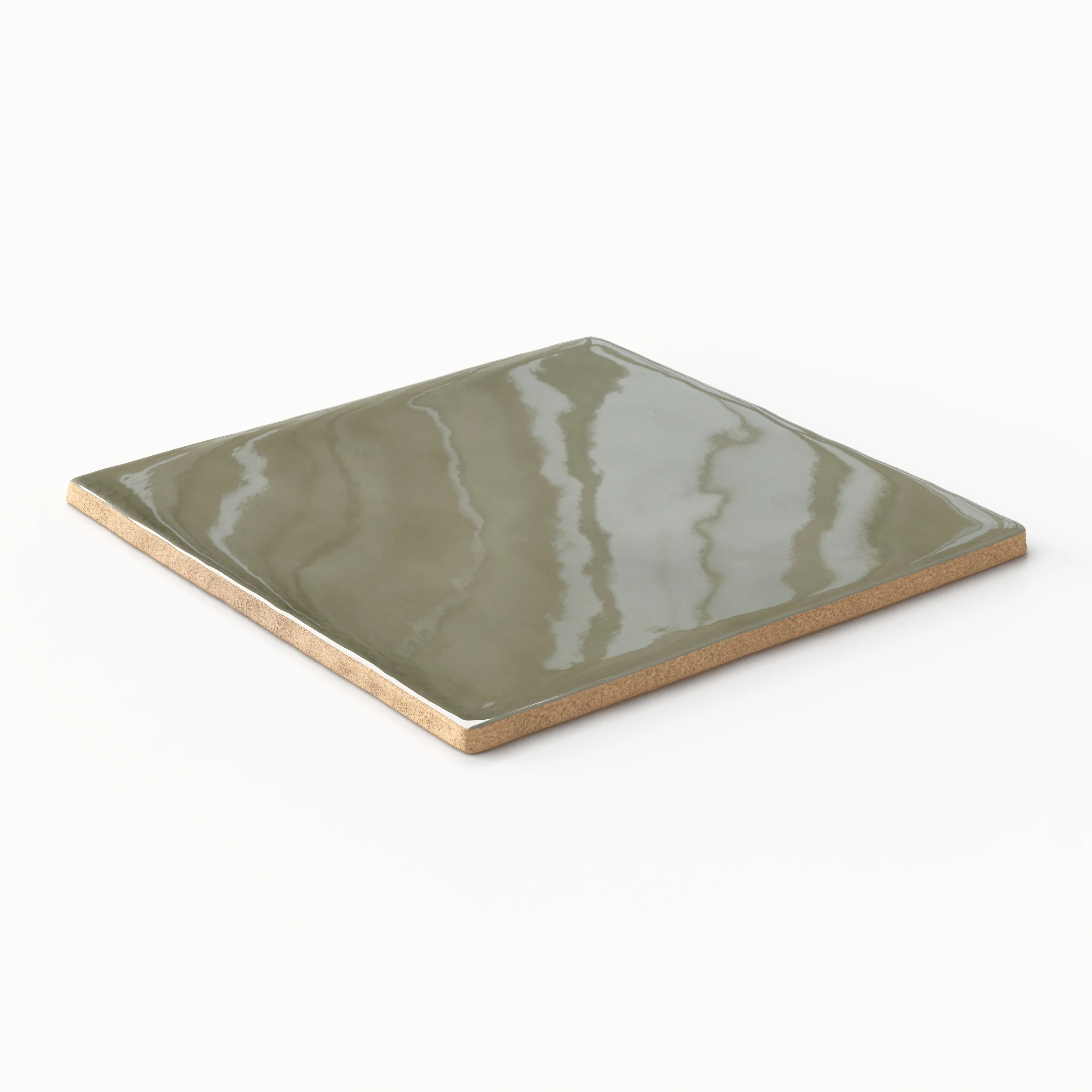 Mikayla 5 x 5 Glossy Ceramic Tile in Olive - Image 4