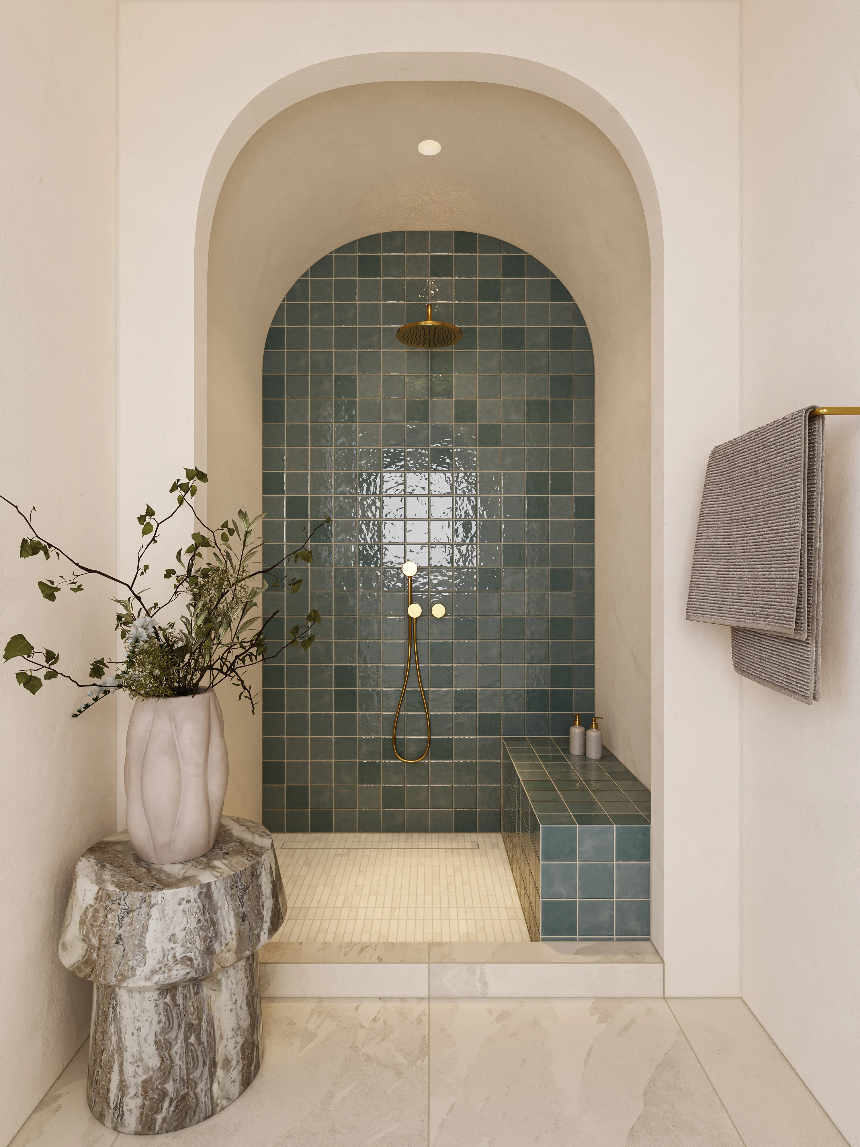 Mila 4 x 4 Glossy Ceramic Tile in Slate - Image 6