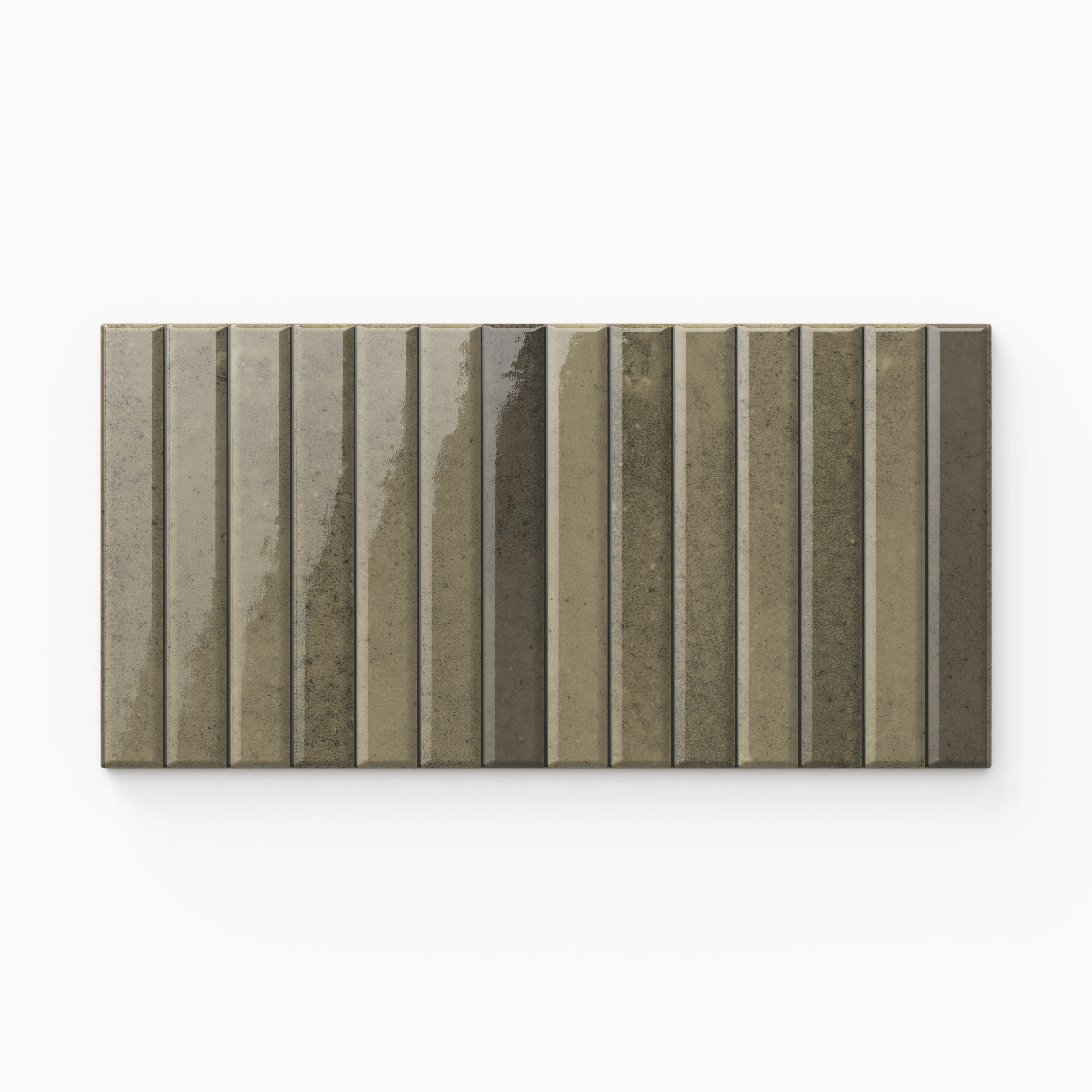 Miley 4.5 x 9 Glossy Porcelain Tile in Musgo - Image 2