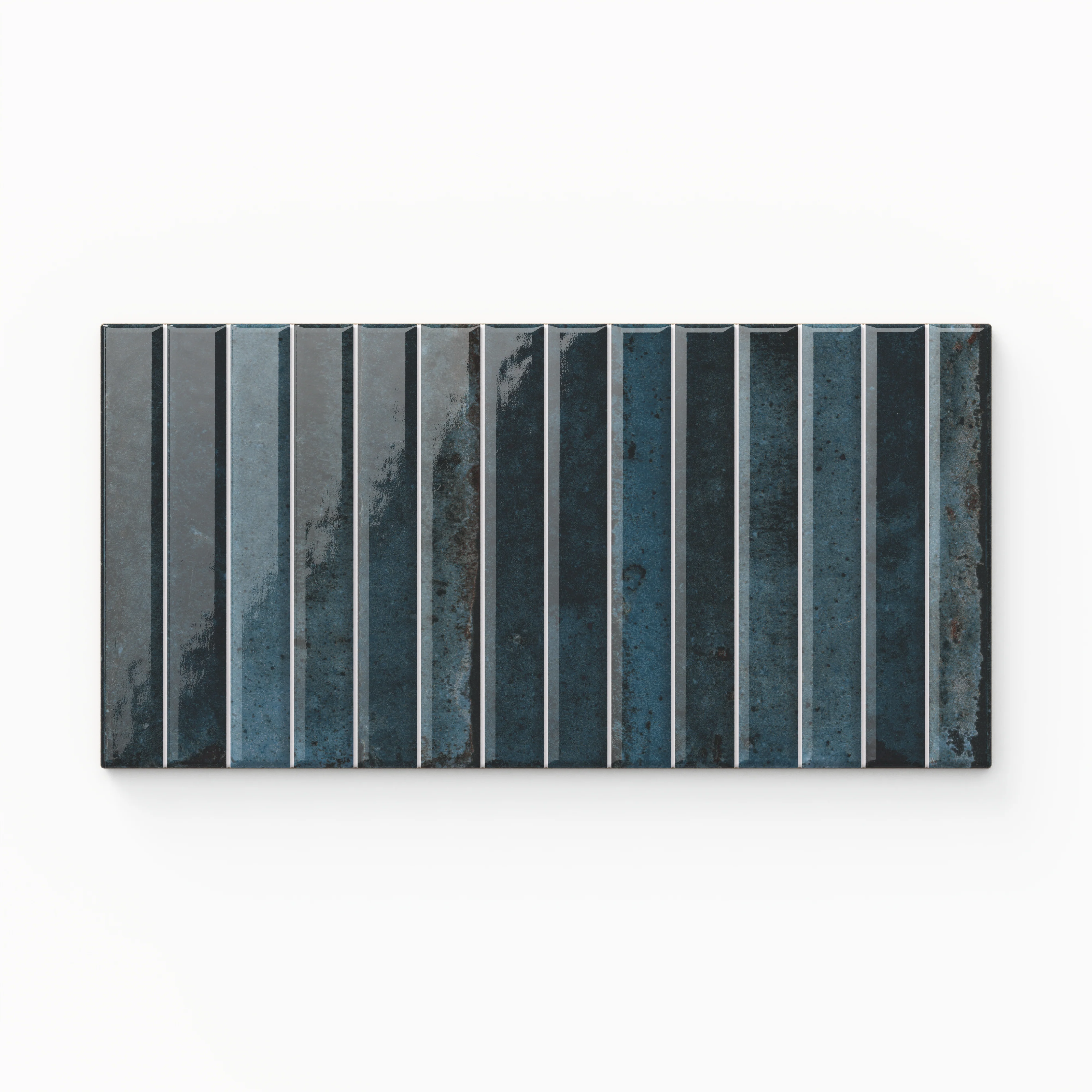 Miley 4.5 x 9.1 Glossy Porcelain Tile in Indigo - Image 3